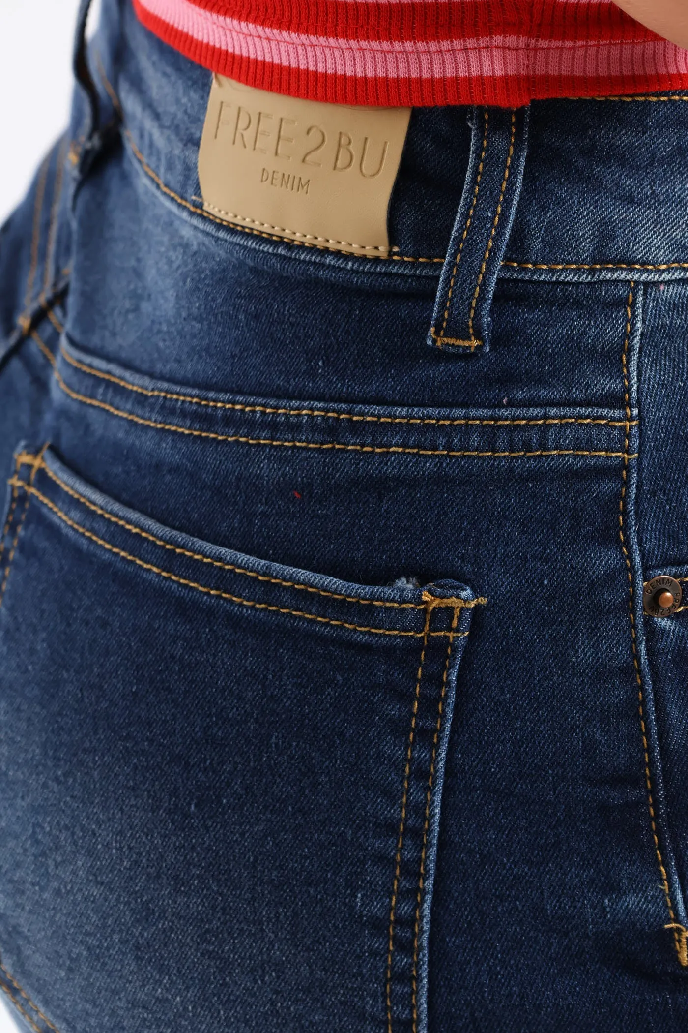 Roll Hem Stretch Cheeky Short - Mid Blue sold by Edgars product image thumbnail 5