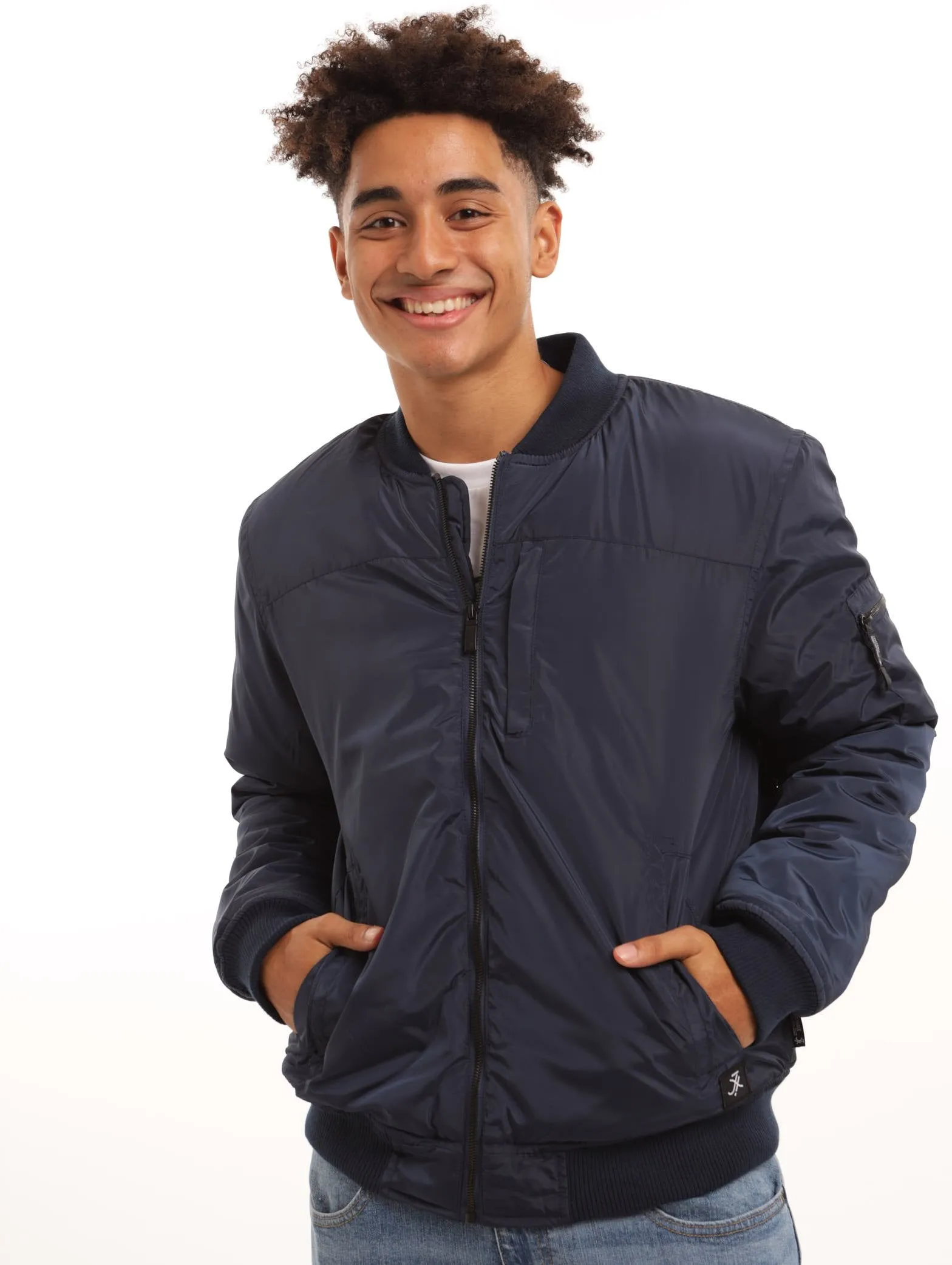 Men's Bomber Jacket - Navy sold by Edgars