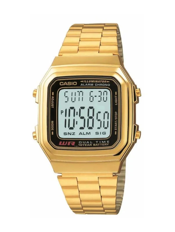 Retro Square Gold/Black Dial Watch sold by Edgars