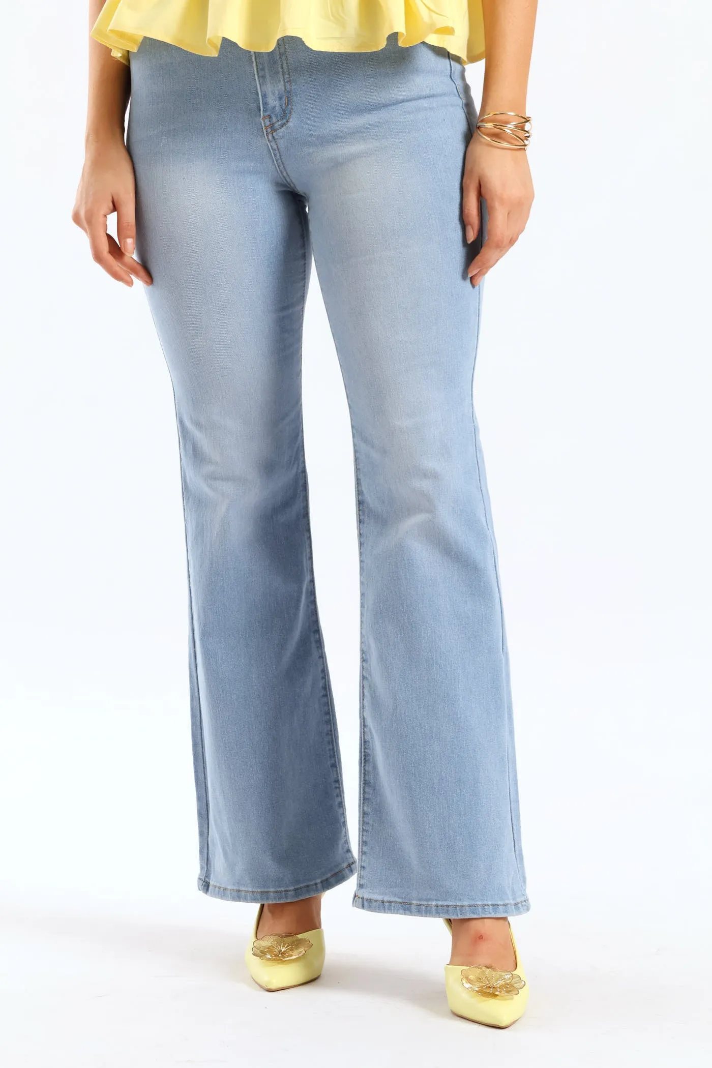 Hi Waist Western Belt Bootleg Denim - Light Wash sold by Edgars product image thumbnail 3