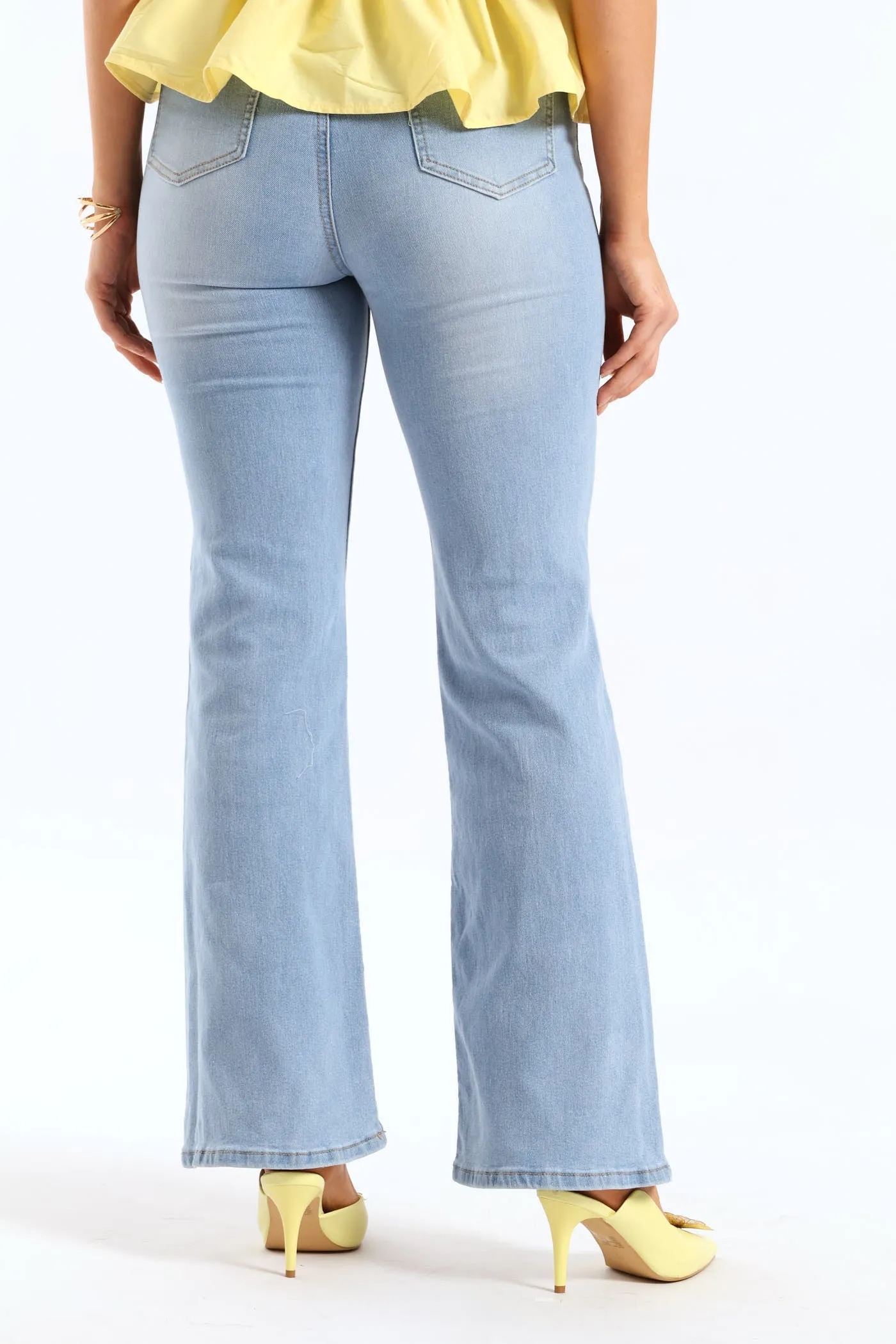 Hi Waist Western Belt Bootleg Denim - Light Wash sold by Edgars product image thumbnail 5