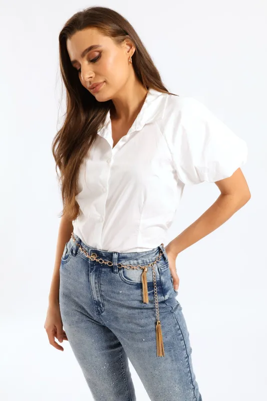 Gold Chain Tassle Belt - Gold sold by Edgars