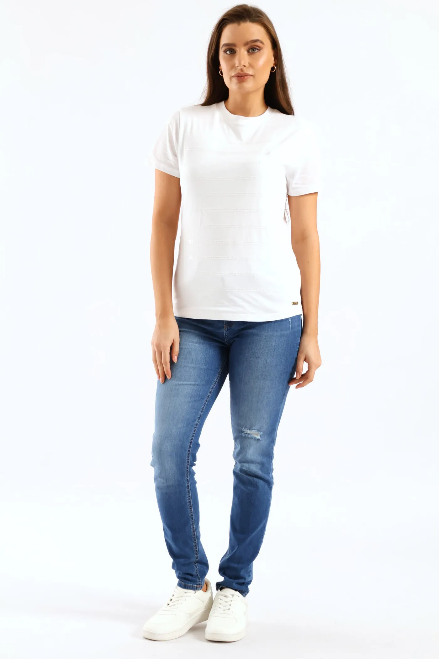 Anele Sequin T-Shirt - Off White sold by Edgars