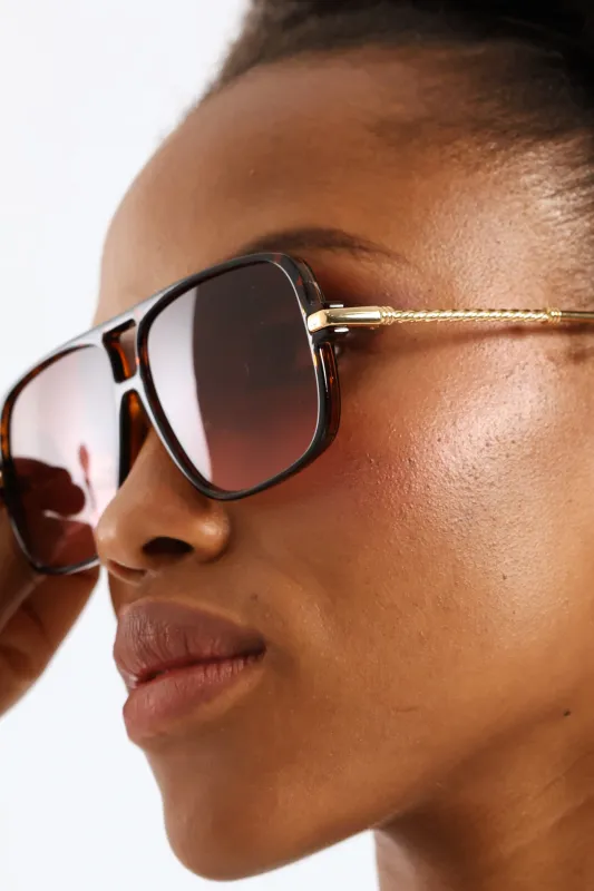 Gradient Retro Sunglasses - Tortoise sold by Edgars