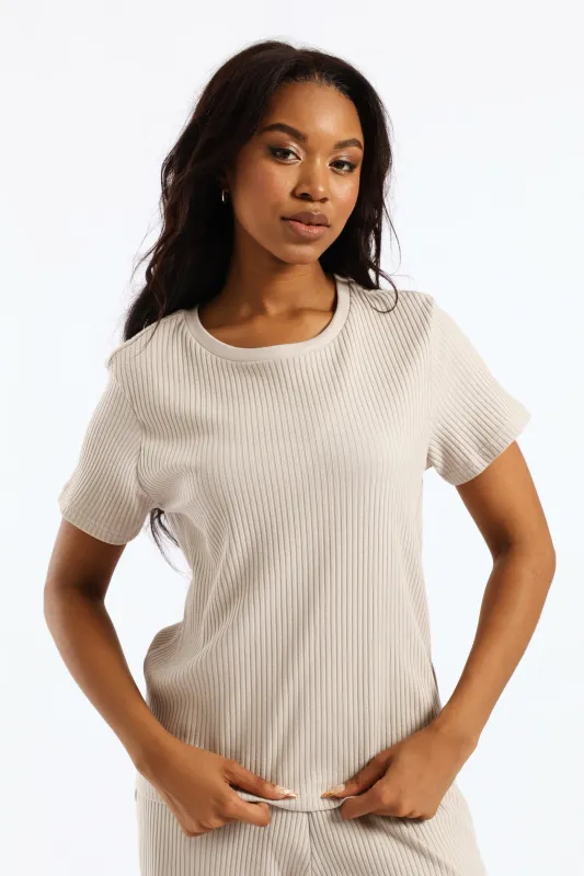 Alanis T-Shirt - Light Grey sold by Edgars