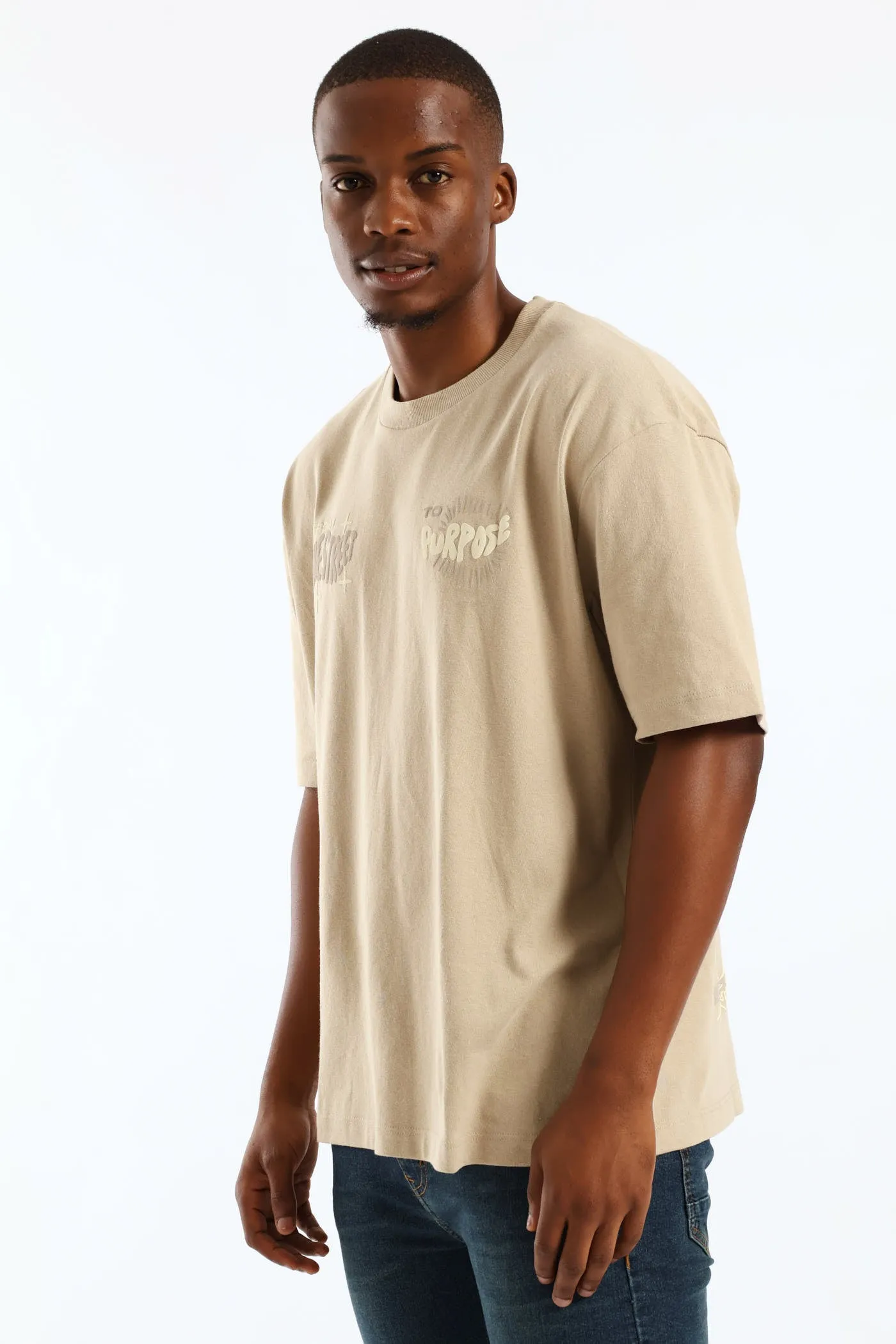 Puff Slogan Oversized Tee - Stone sold by Edgars product image thumbnail 4