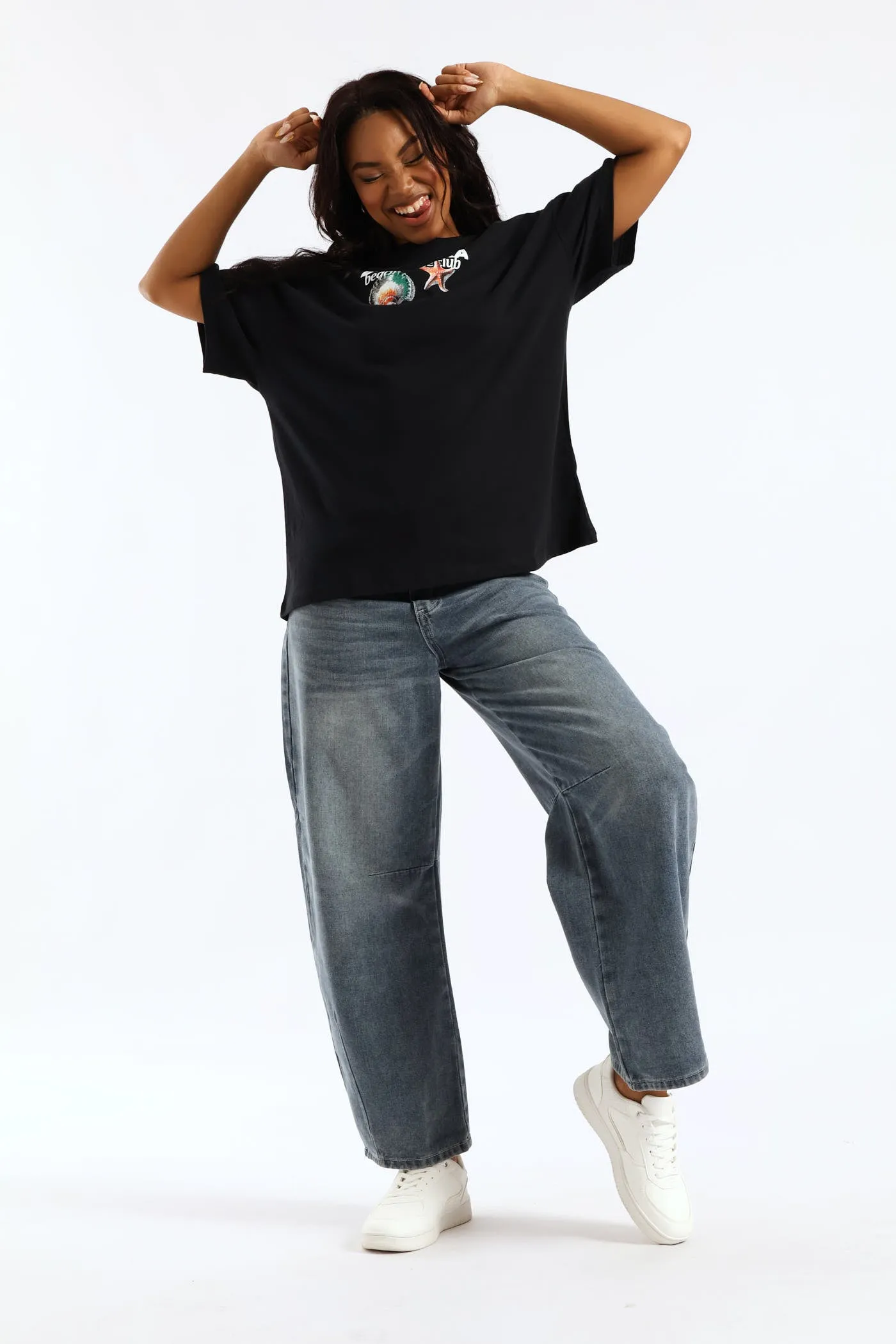 Baggy Balloon Jean - Dark Ink sold by Edgars