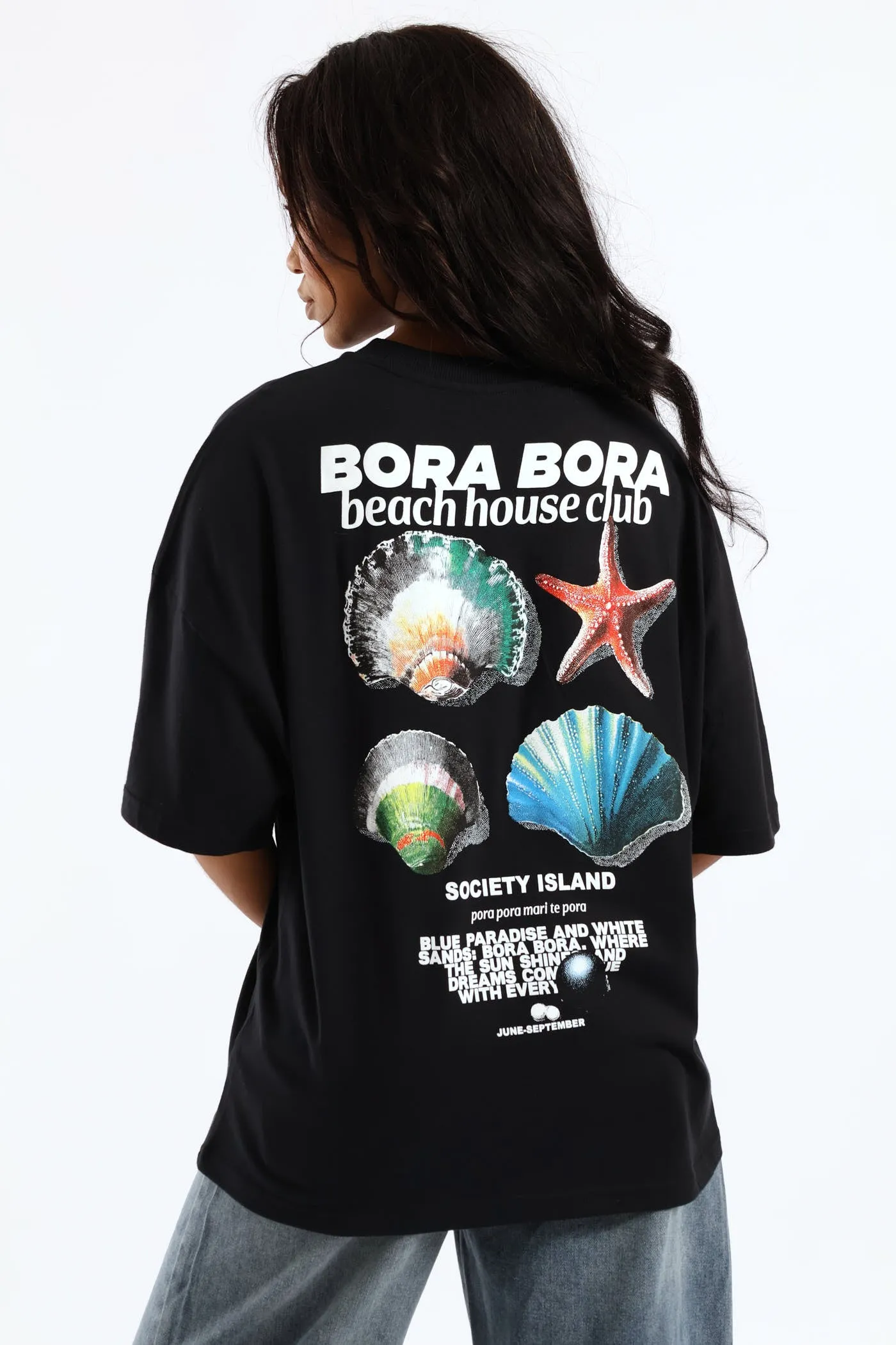 Oversized Seashell Printed Tee - Black sold by Edgars product image thumbnail 2