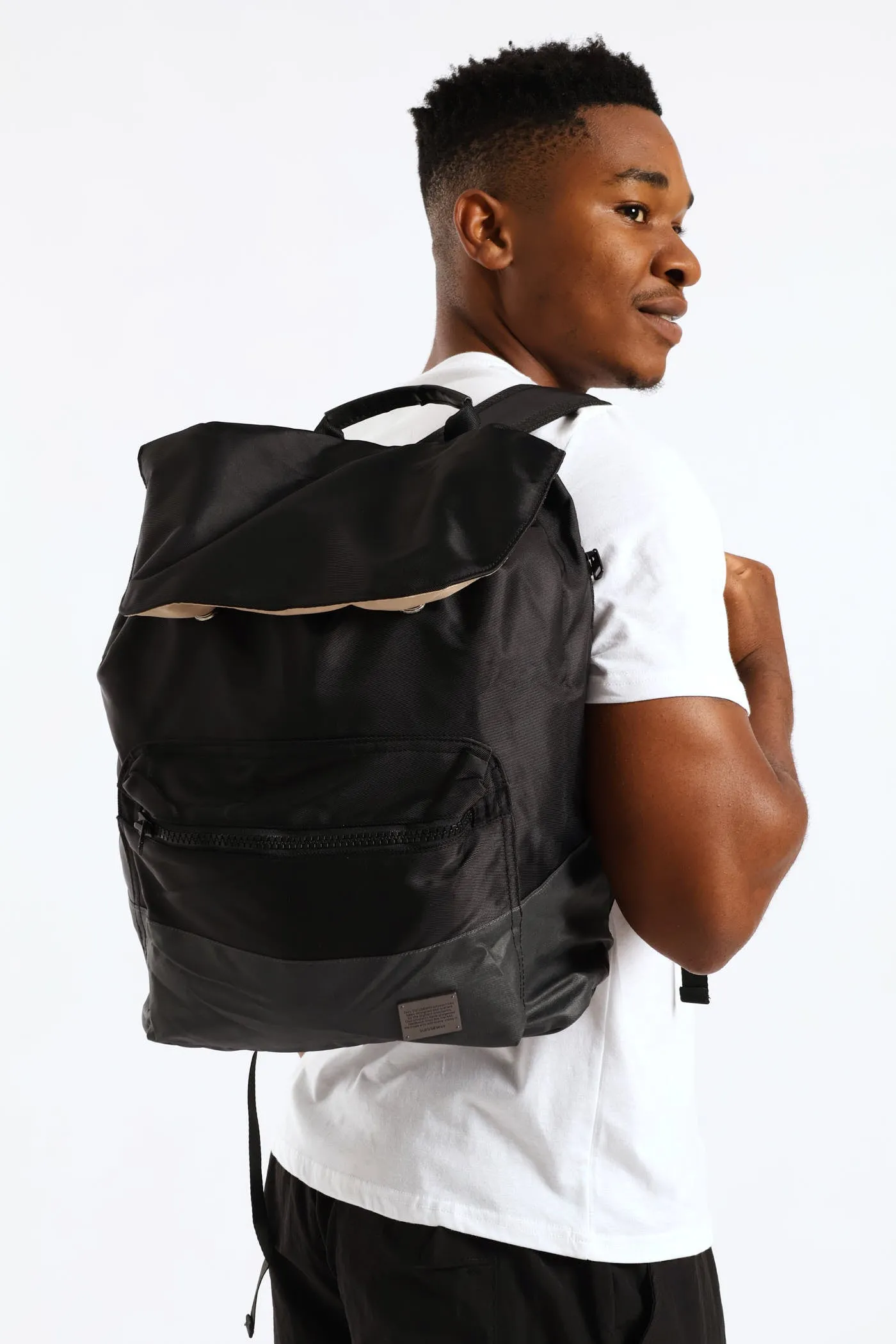Zipped Backpack - Black sold by Edgars