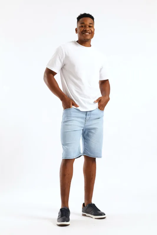 Worn In Denim Short - Light Wash sold by Edgars