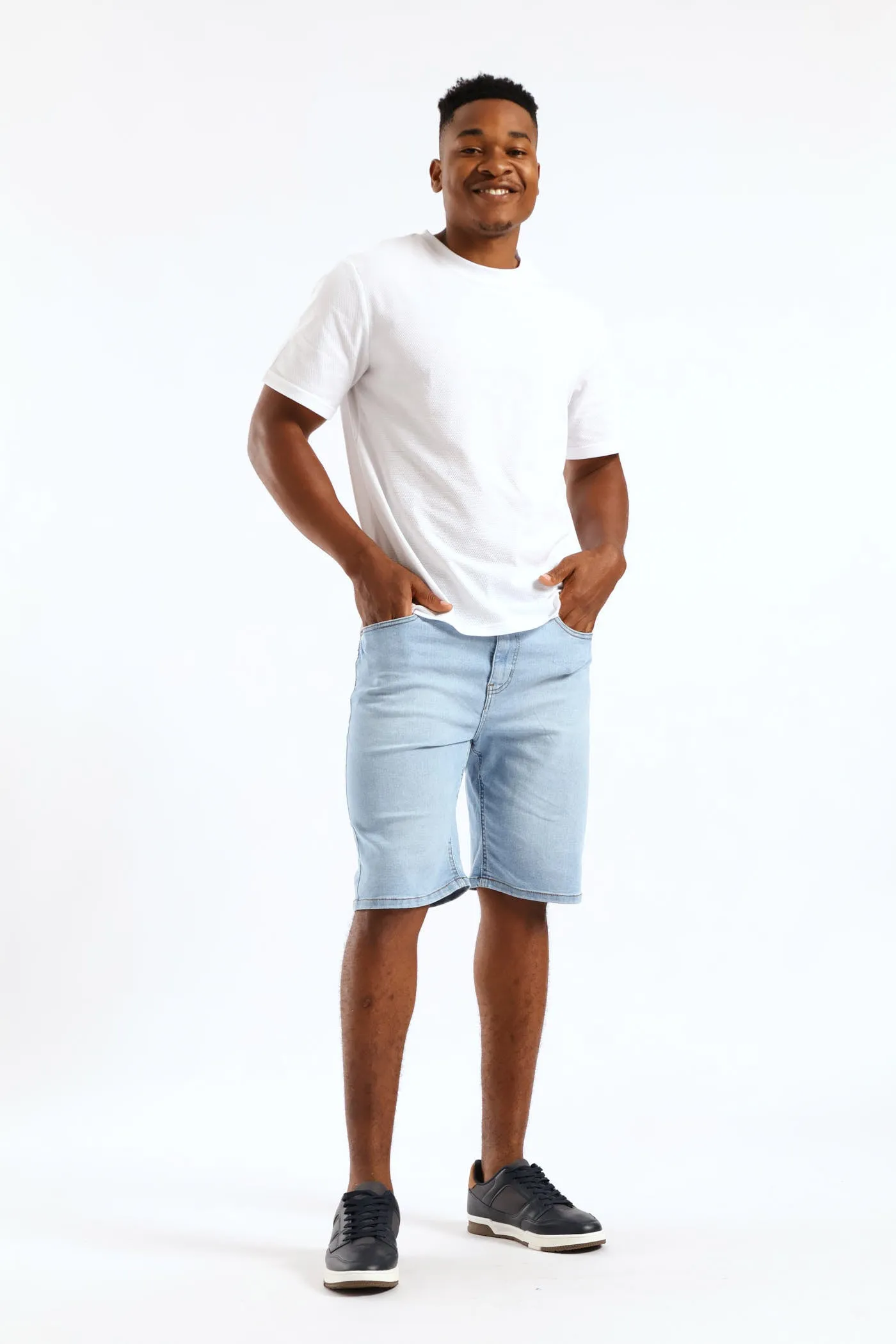 Worn In Denim Short - Light Wash sold by Edgars