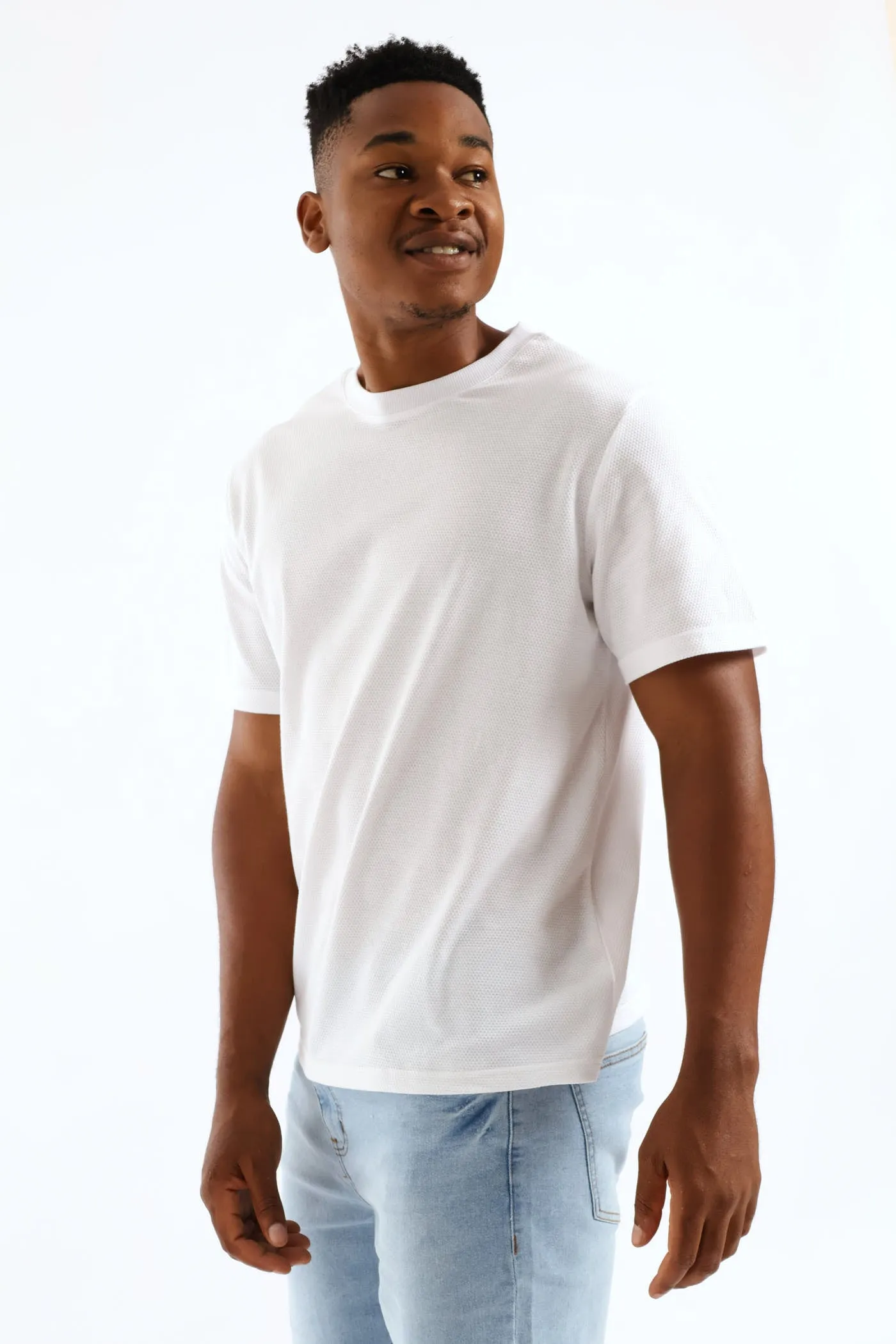 Jacquard Pineapple Tee - White sold by Edgars product image thumbnail 3