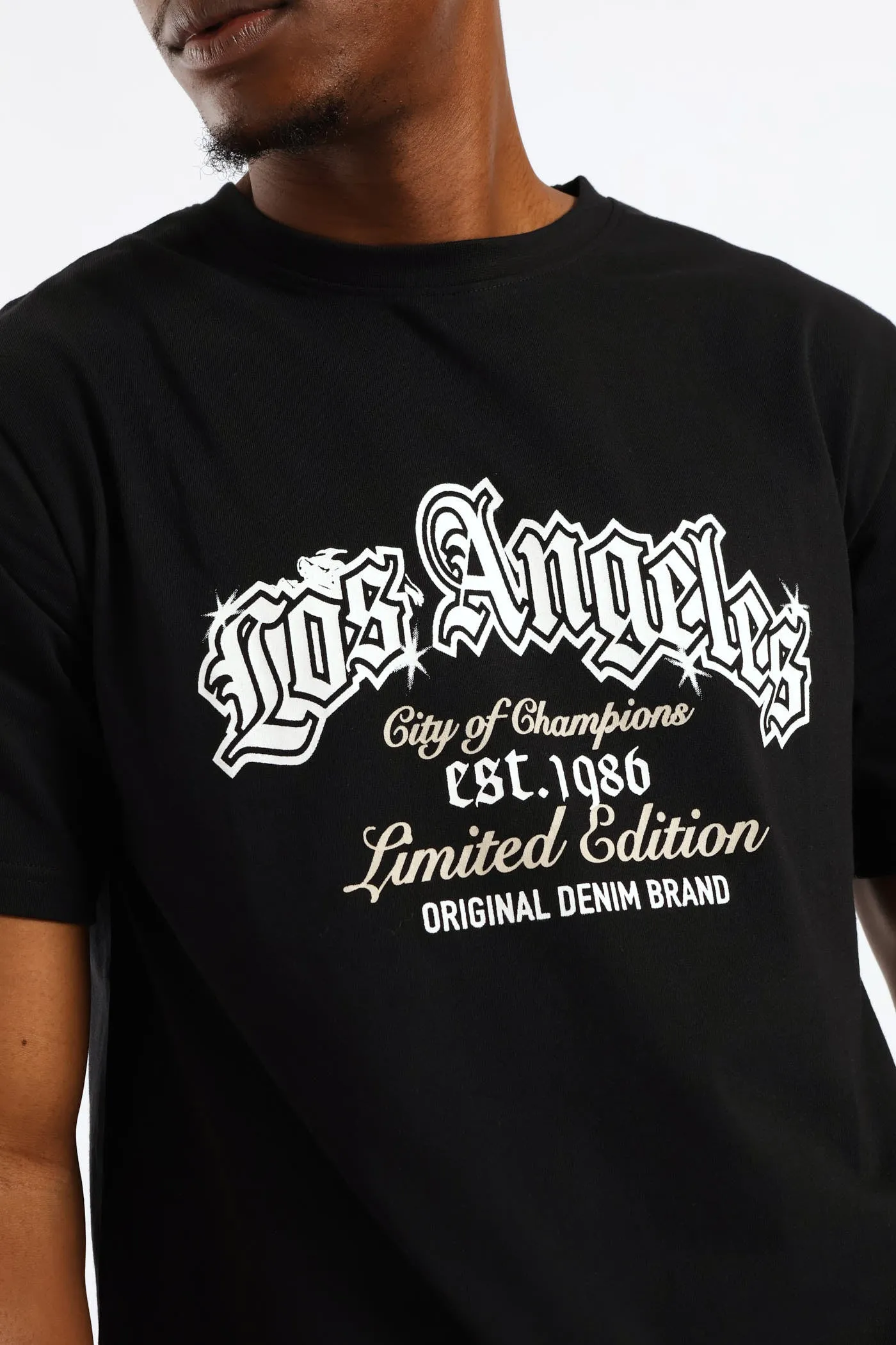 La Basic Print Tee - Black sold by Edgars product image thumbnail 2