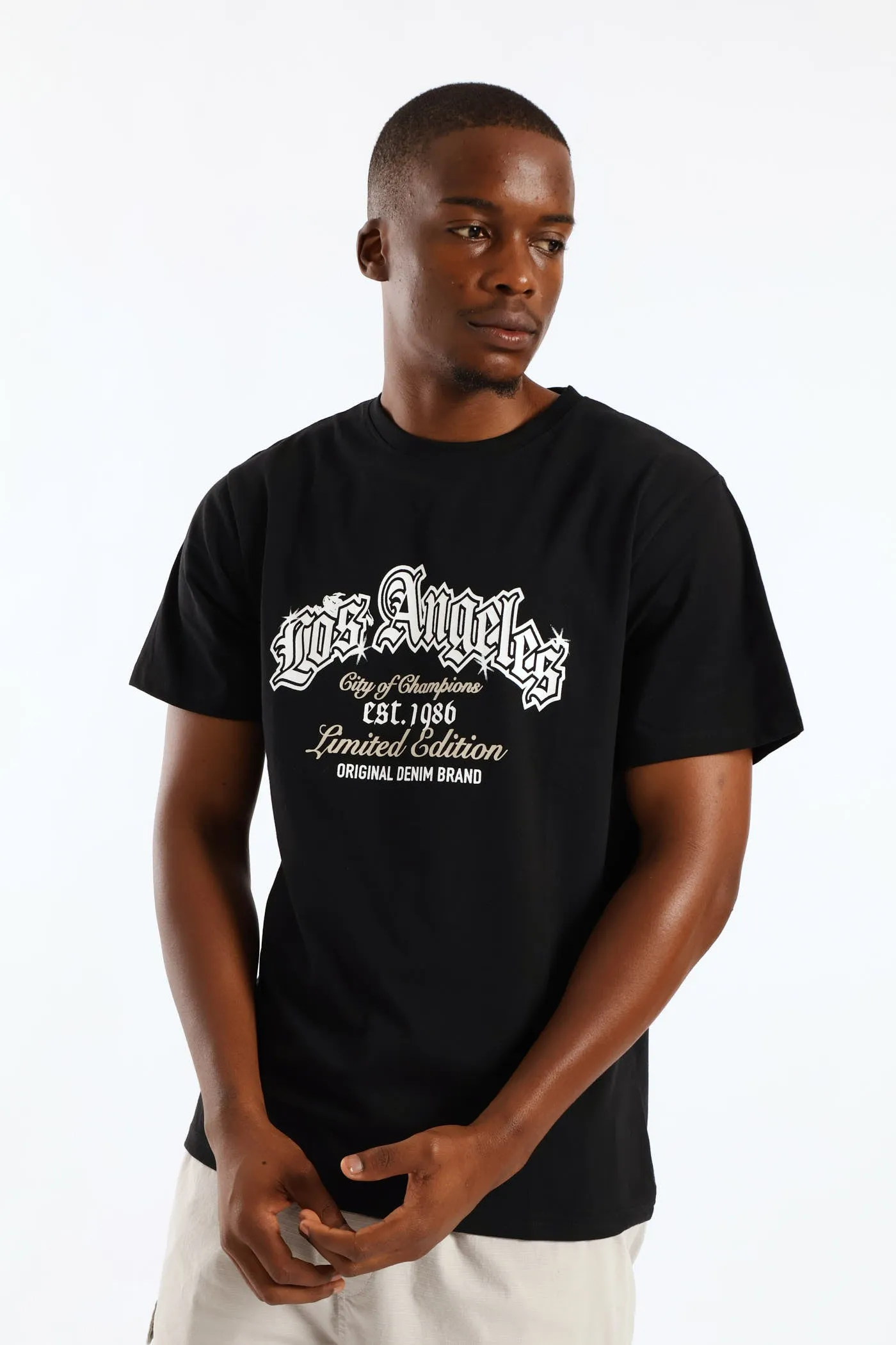 La Basic Print Tee - Black sold by Edgars product image thumbnail 3