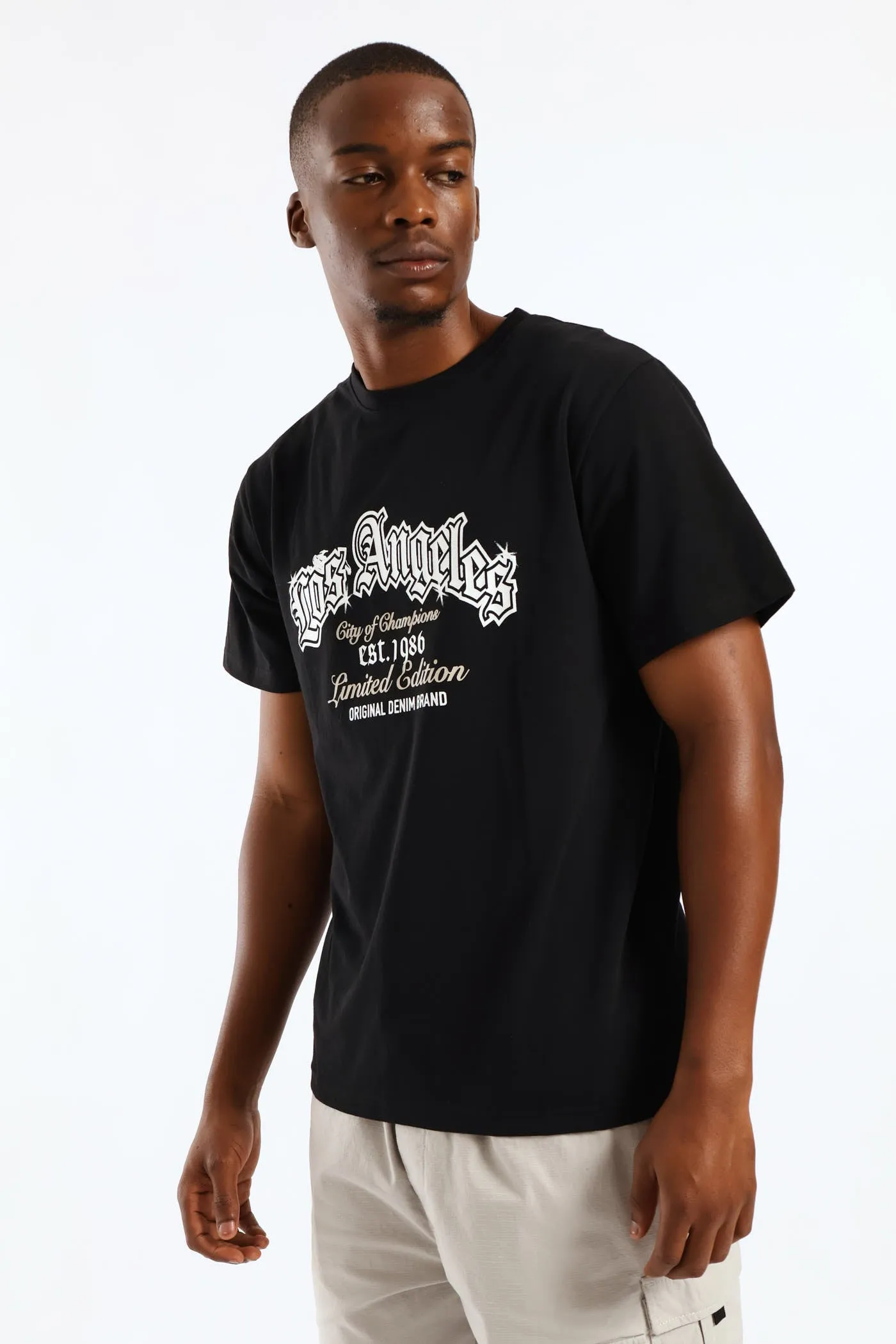 La Basic Print Tee - Black sold by Edgars product image thumbnail 4