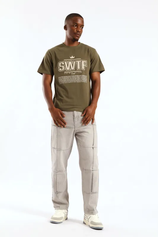 Swft Basic Print Tee - Fatigue made by Edgars