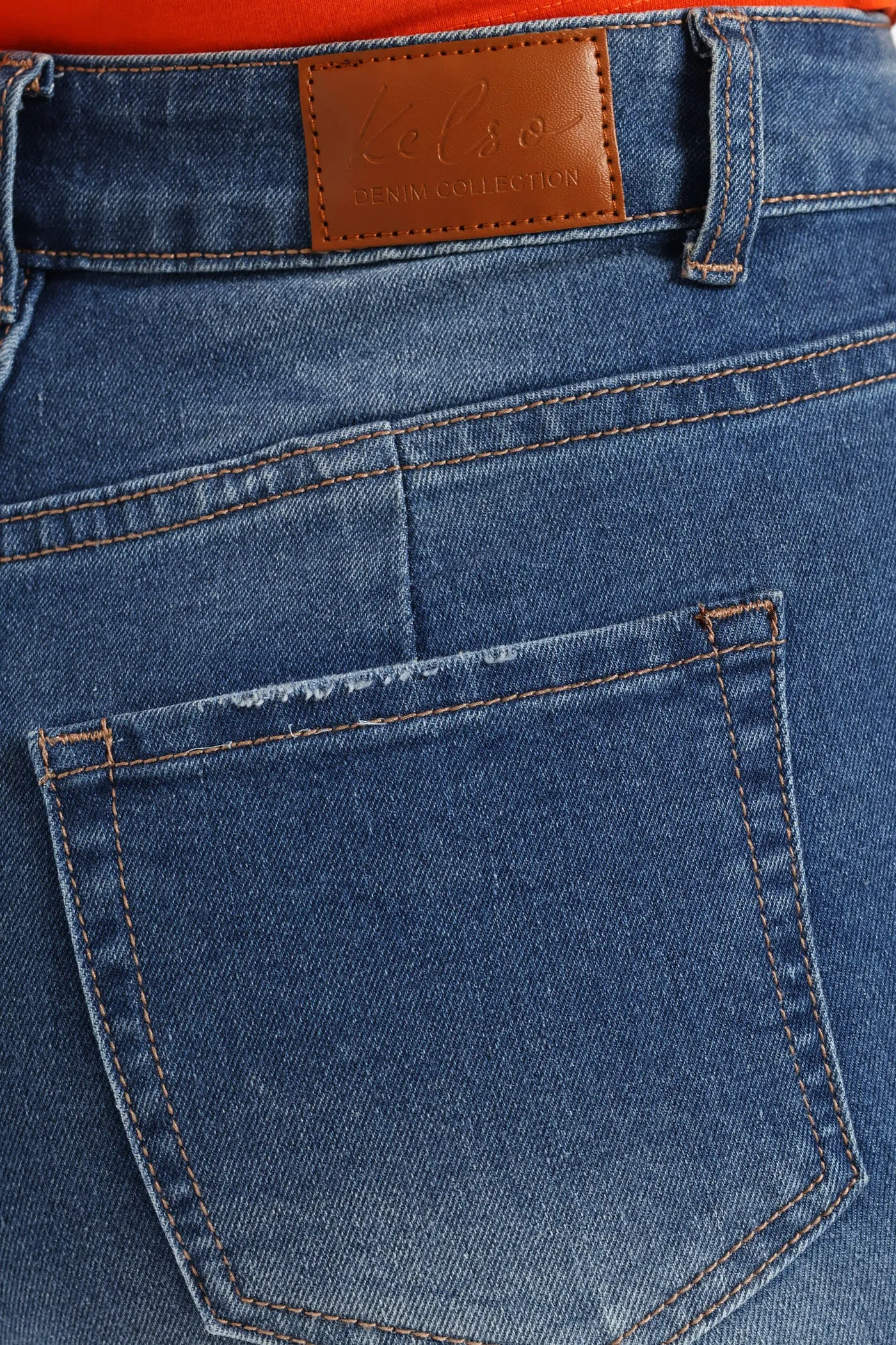 Rip & Repair Roll Hem Bermuda Shorts - Medium Wash sold by Edgars product image thumbnail 5