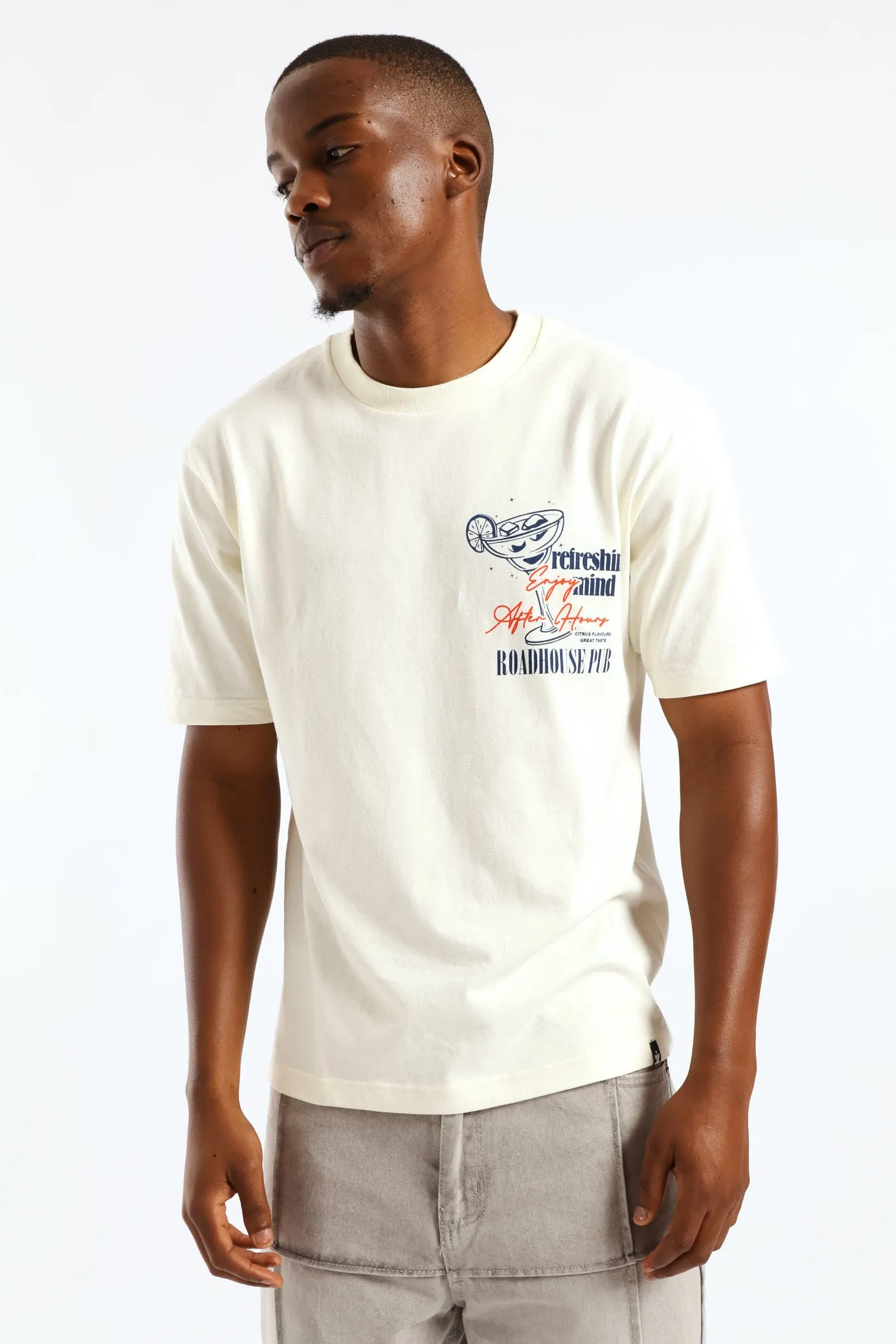 Social Club Oversized Tee - Ecru sold by Edgars product image thumbnail 3