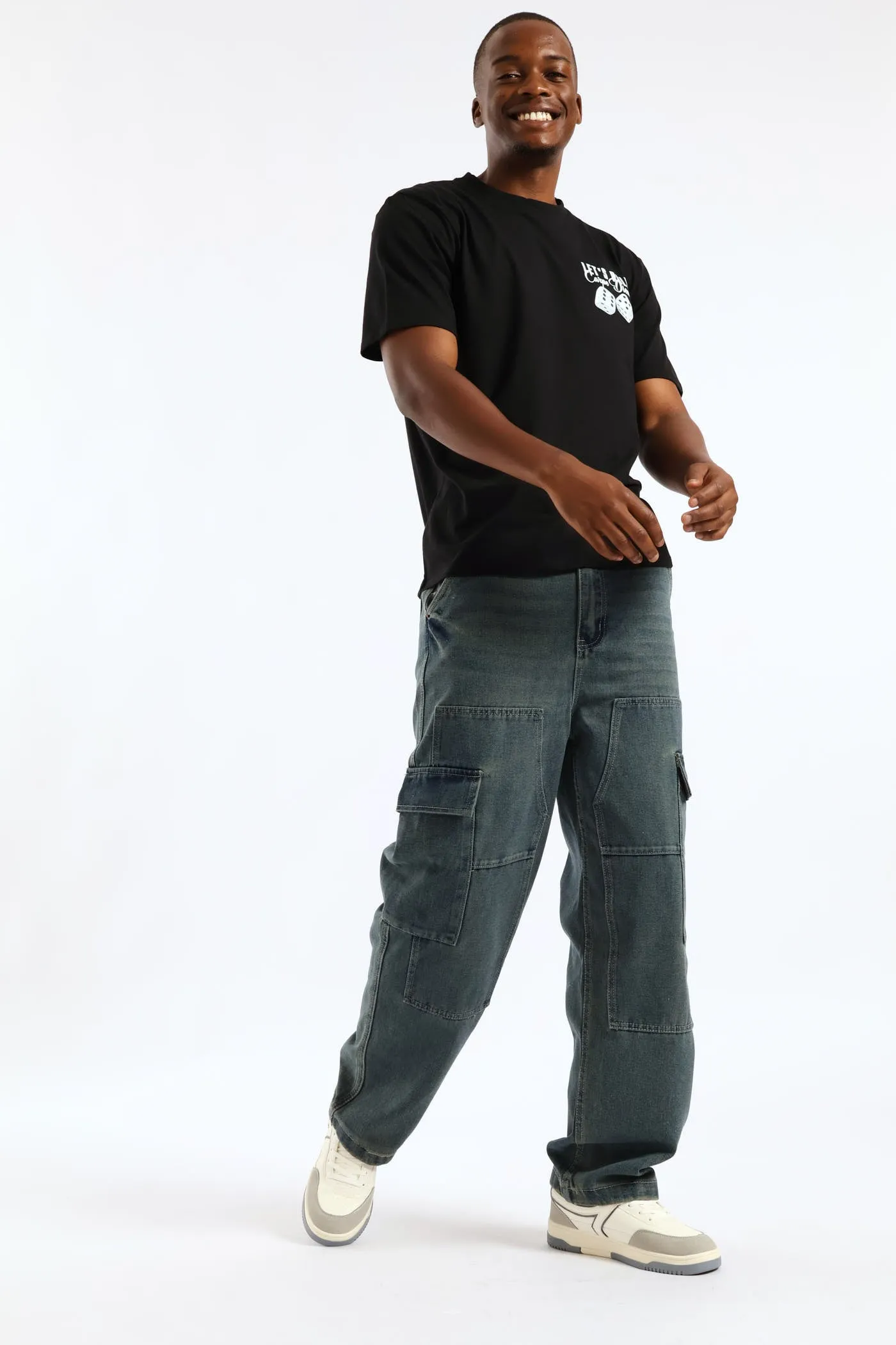 Dice Victorty Front & Back Print Tee - Black sold by Edgars