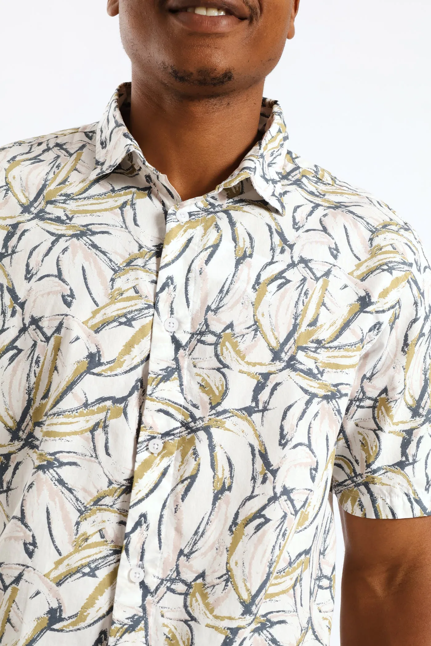 Floral Regular Shirt - White/Khaki sold by Edgars product image thumbnail 5