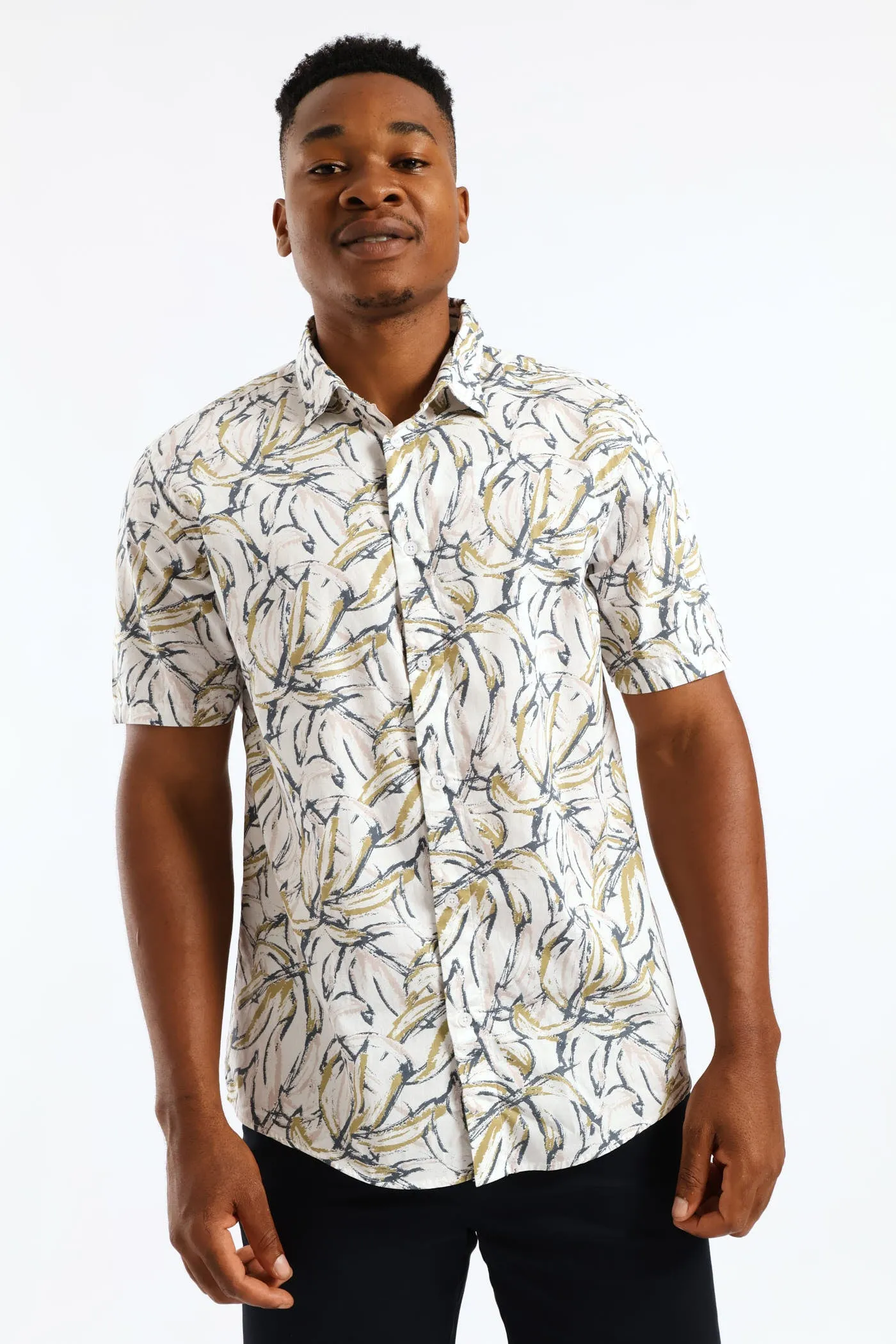 Floral Regular Shirt - White/Khaki sold by Edgars product image thumbnail 2