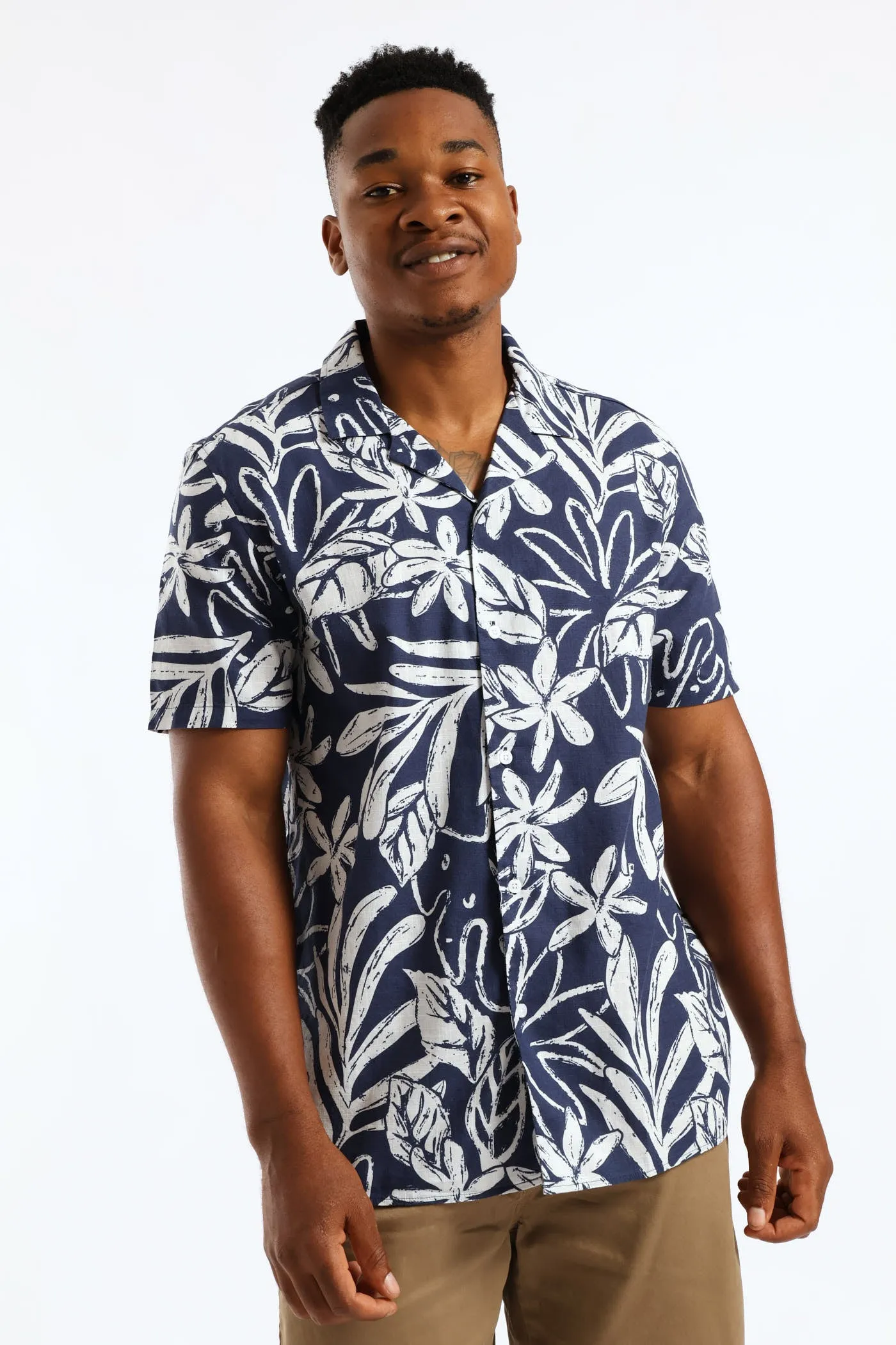 Island Floral Resort Shirt - Blue sold by Edgars product image thumbnail 3