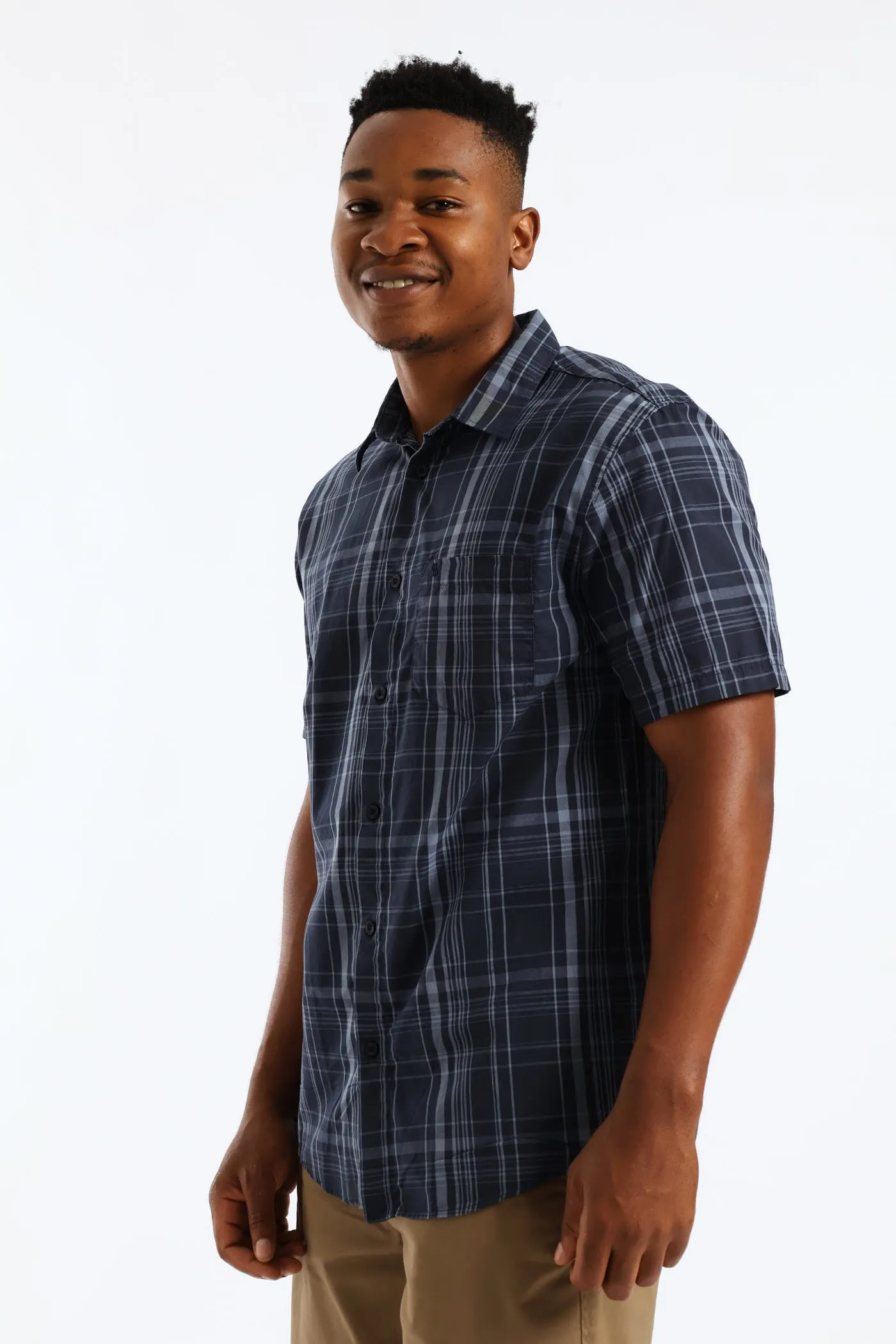Regular Check Shirt - Navy sold by Edgars product image thumbnail 4