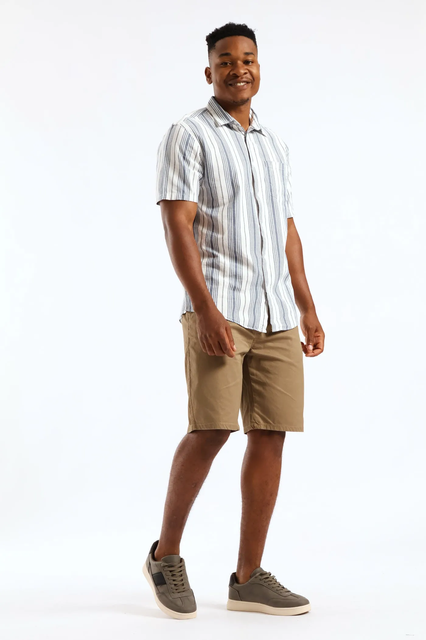 Stripe Resort Shirt - White/Blue sold by Edgars product image thumbnail 3
