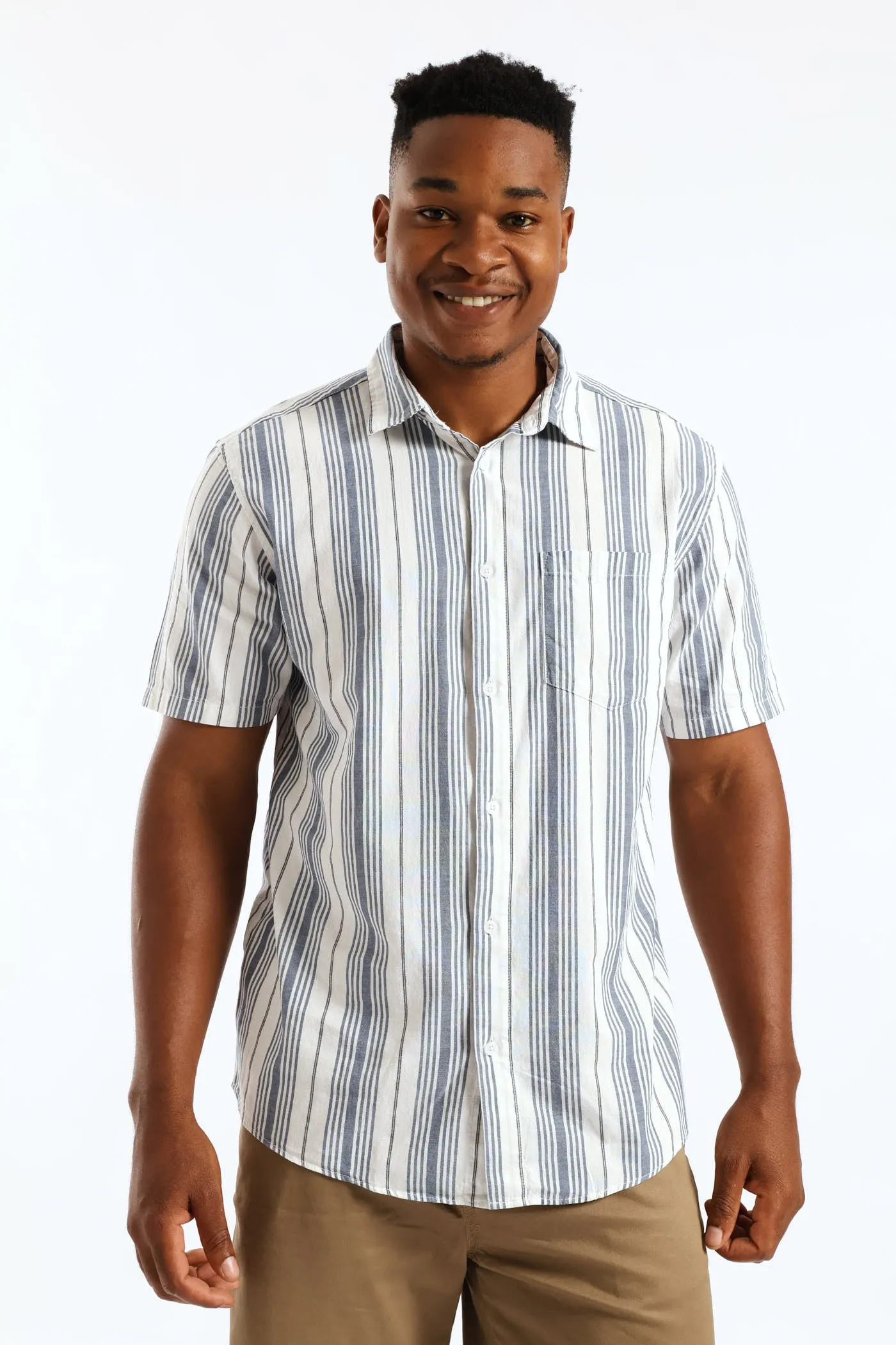 Stripe Resort Shirt - White/Blue sold by Edgars product image thumbnail 4