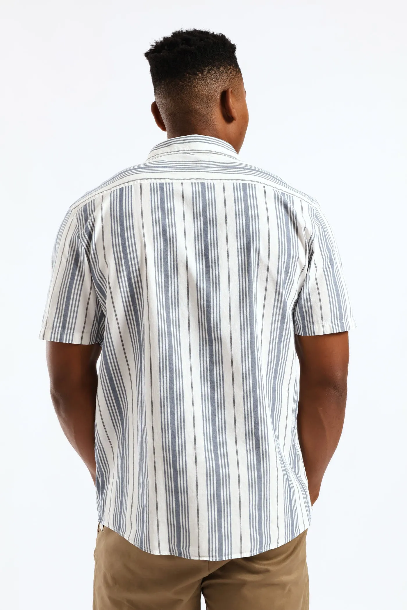 Stripe Resort Shirt - White/Blue sold by Edgars product image thumbnail 2