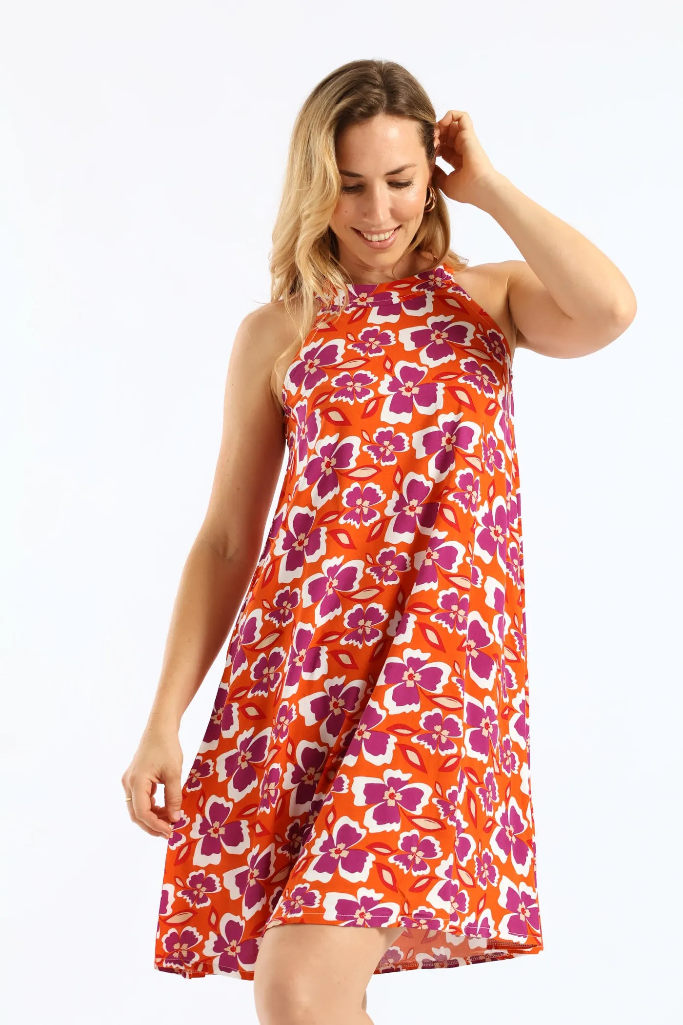Halter Swing Mini Dress - Burnt Orange sold by Edgars product image thumbnail 3