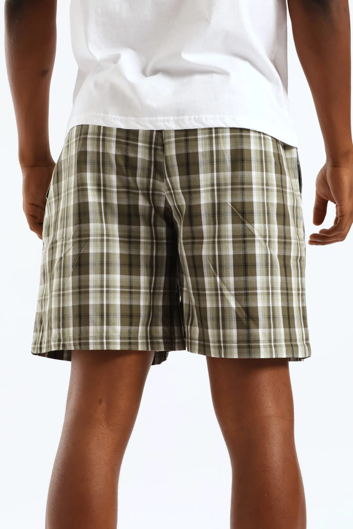 Check Woven Shorts - Olive/Black sold by Edgars product image thumbnail 4