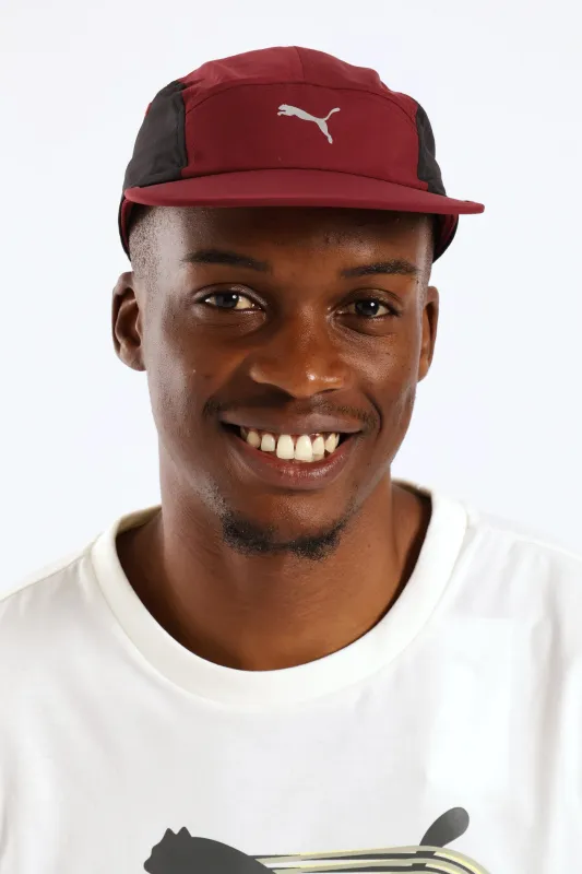 Essential Running 5 Panel Cap - Burgundy sold by Edgars