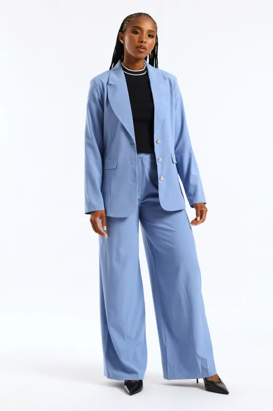 Release Pleat Wide Leg Pant - Blue sold by Edgars