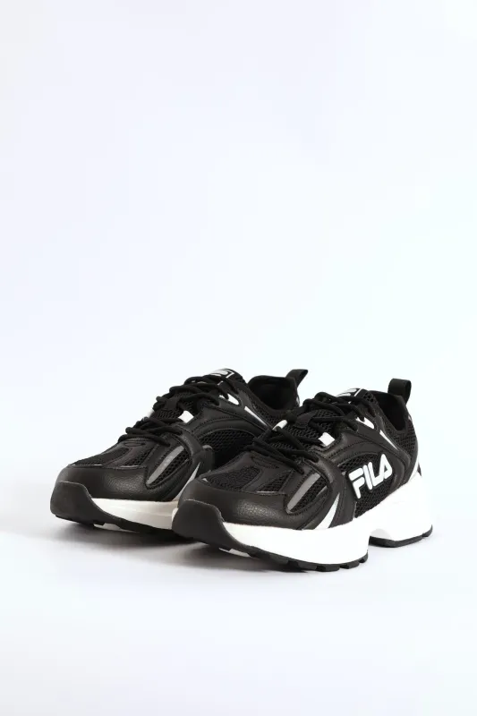 Stevie Lace Up Mesh Trainer - Black/White sold by Edgars