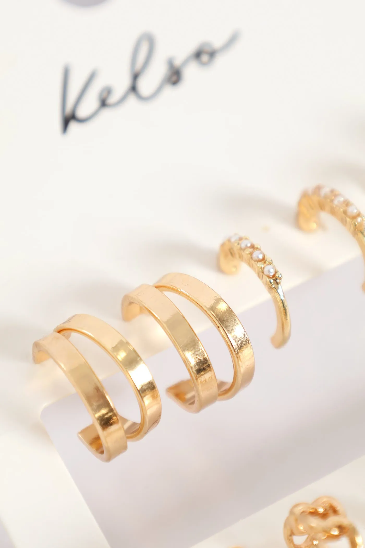 6 Pack Small Hoop Earrings - Gold sold by Edgars product image thumbnail 2