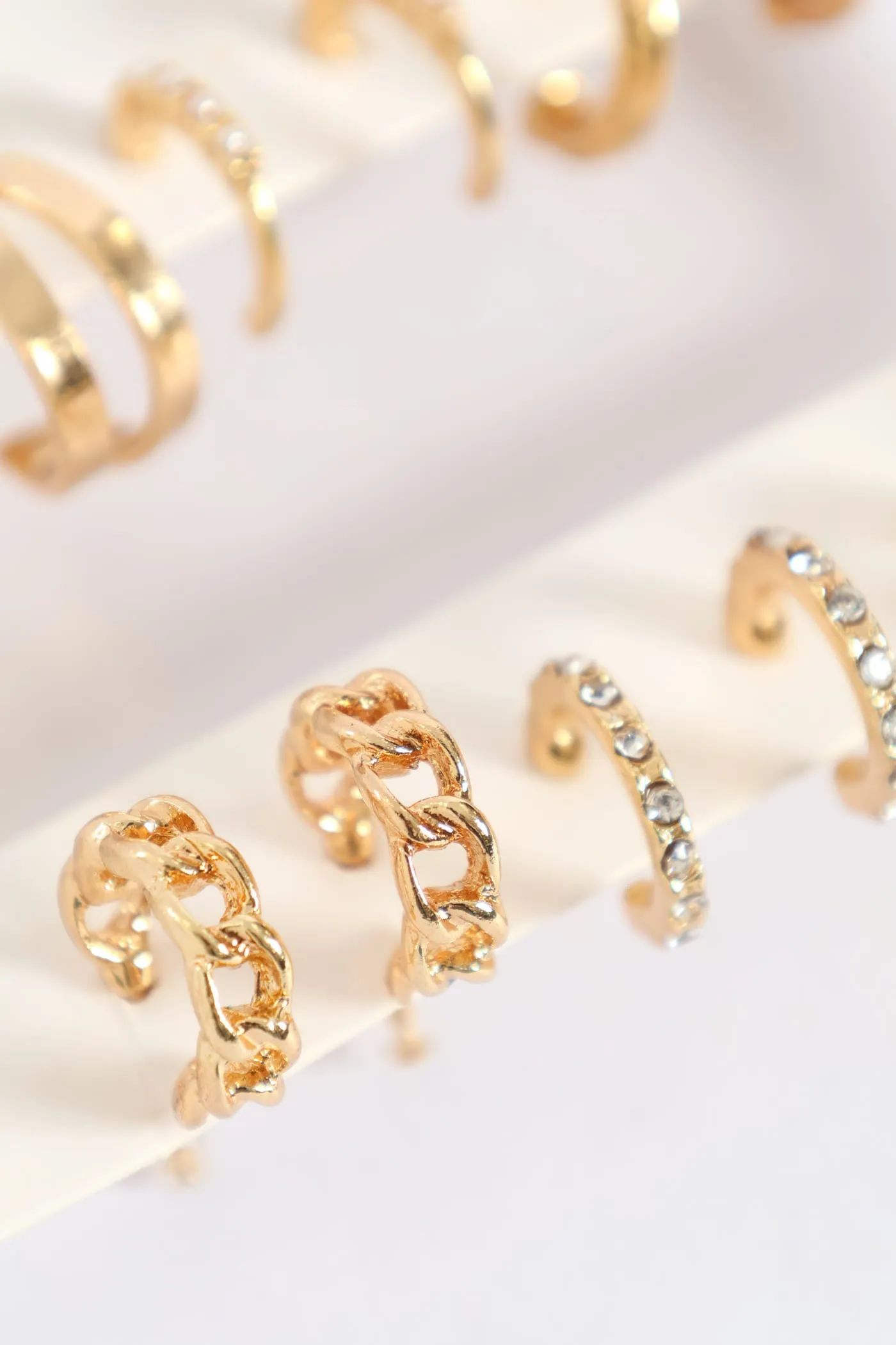 6 Pack Small Hoop Earrings - Gold sold by Edgars product image thumbnail 3