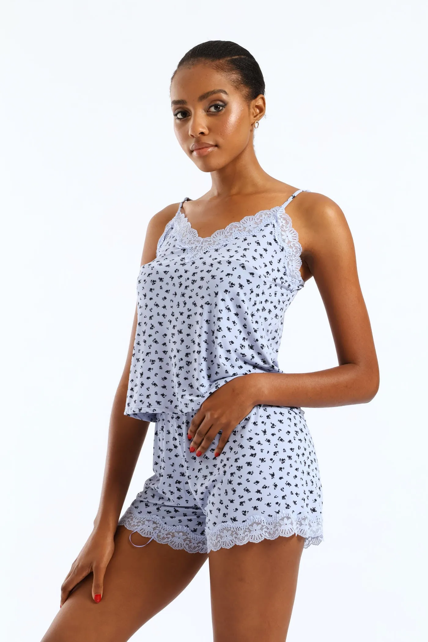 Polyamide Ditsy Cami & Short Set - Blue sold by Edgars product image thumbnail 5