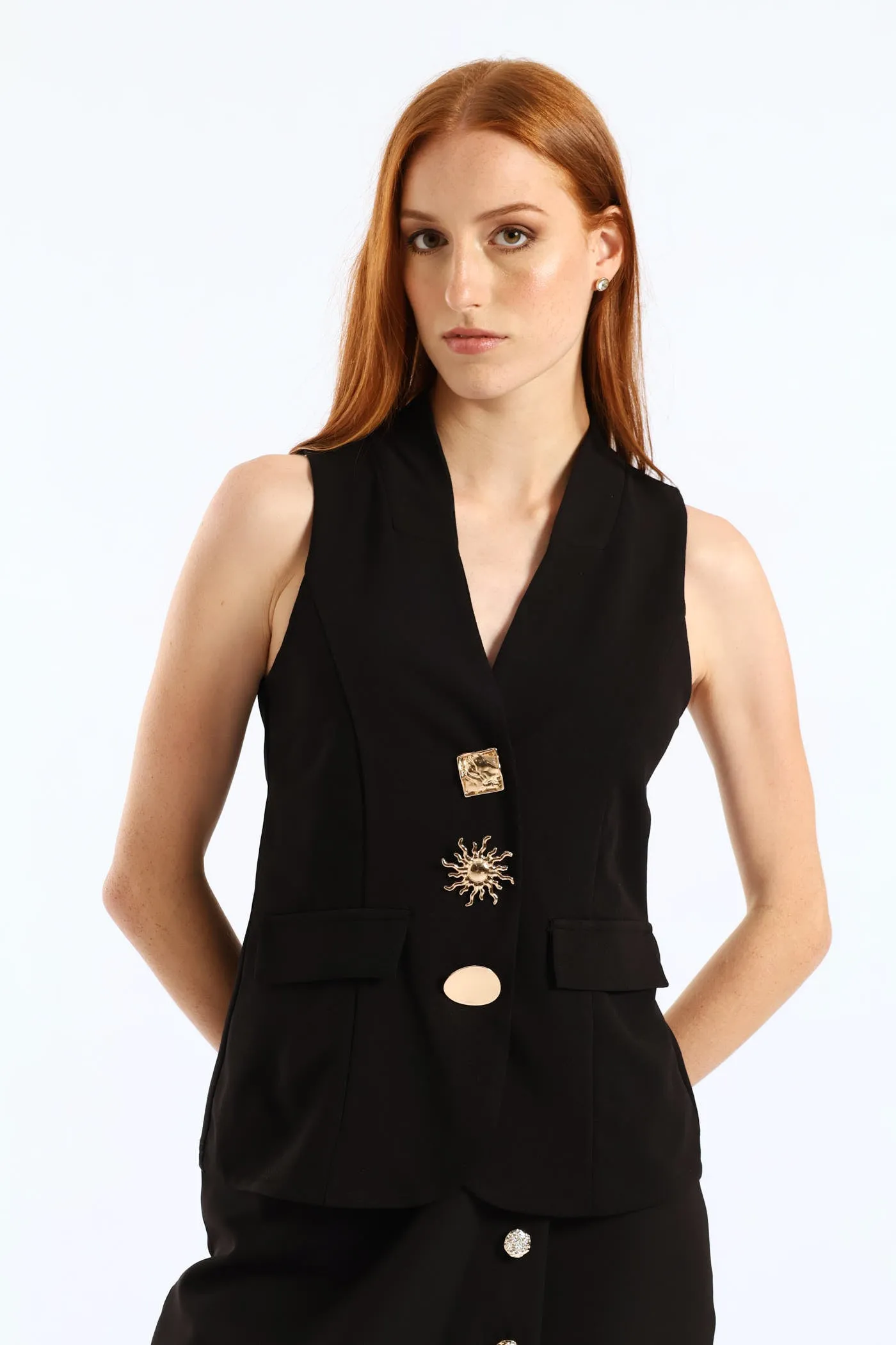 Fancy Button Waistcoat - Black sold by Edgars product image thumbnail 3