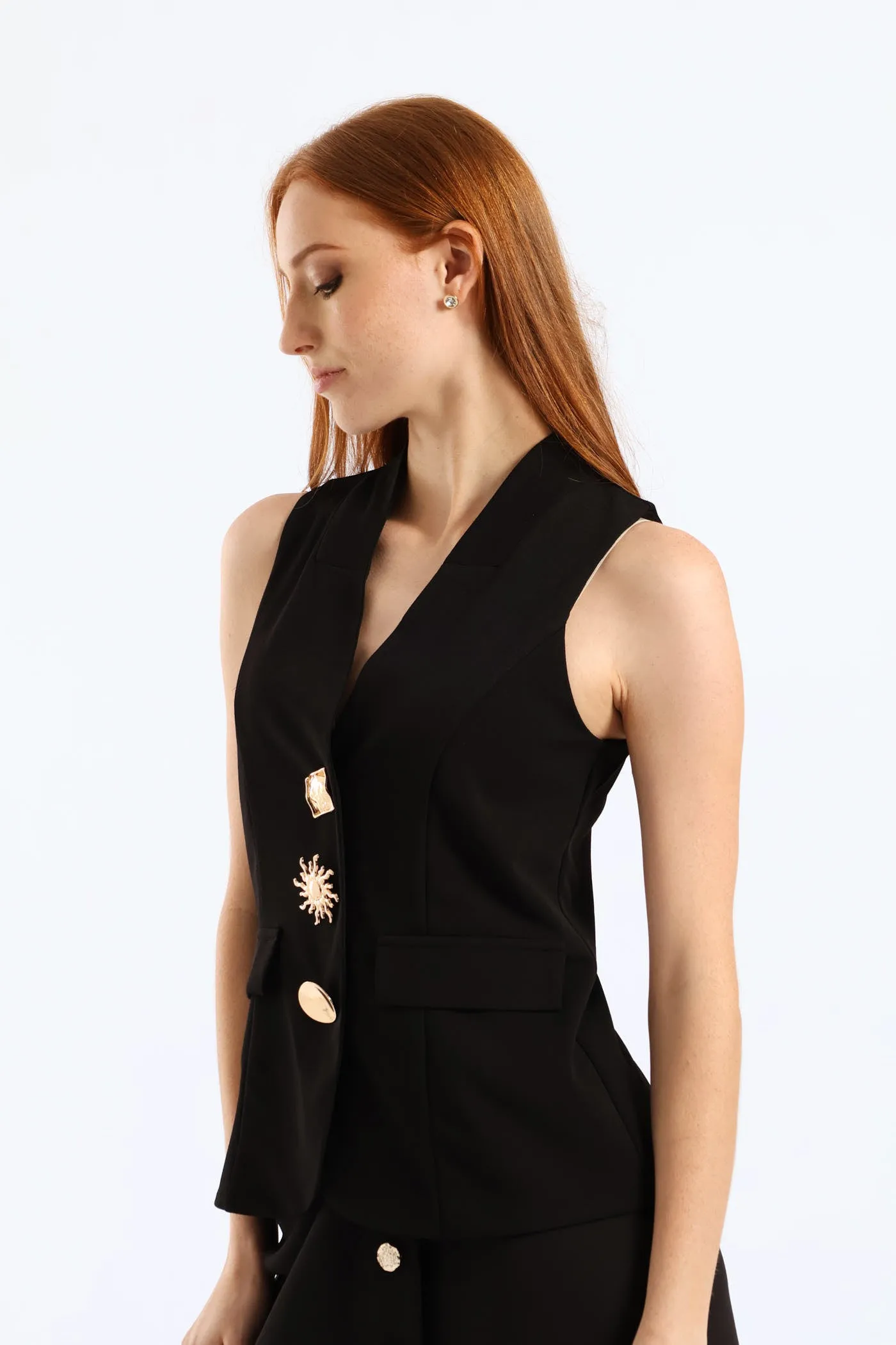 Fancy Button Waistcoat - Black sold by Edgars product image thumbnail 4