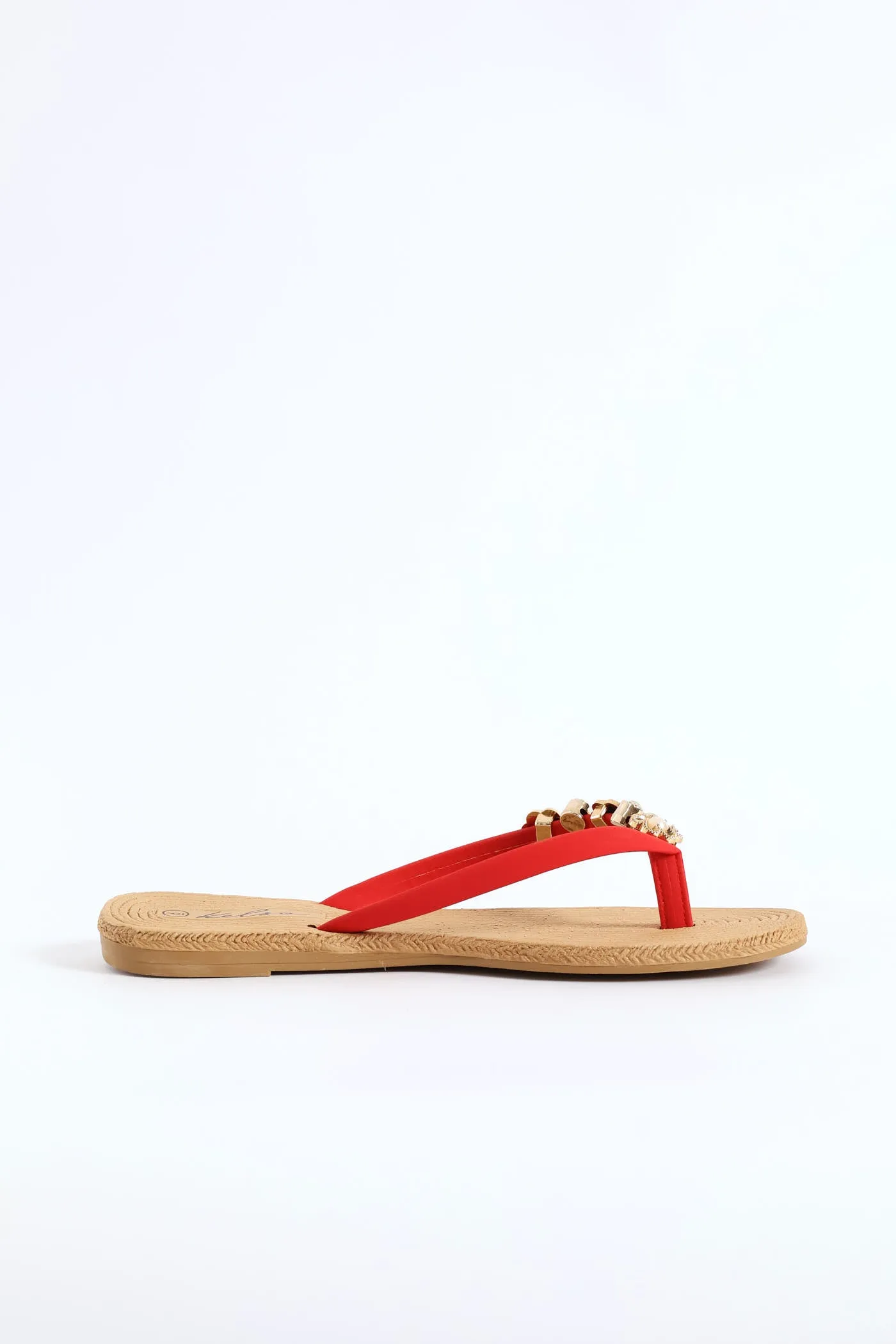 Diamante Trm Thong Sandal - Red sold by Edgars product image thumbnail 4