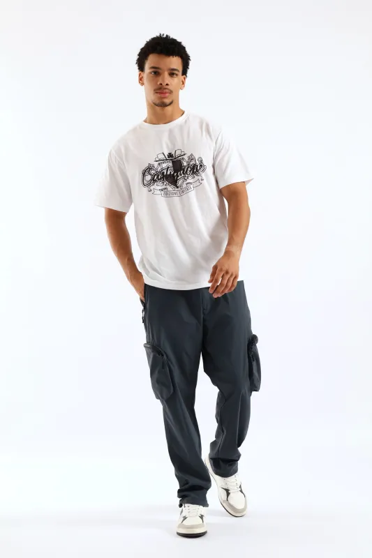 Nylon Zip Pocket Pant - Blue sold by Edgars