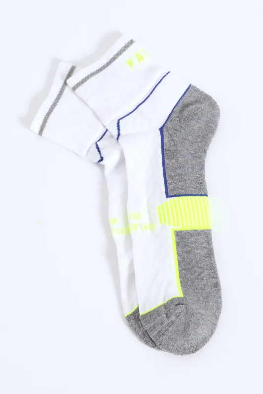 Reflective Runner Socks - White sold by Edgars