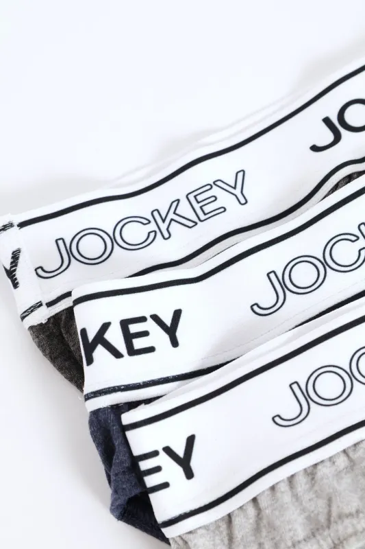 3 Pack Mono Elastic Briefs - Grey/Indigo/Charcoal sold by Edgars