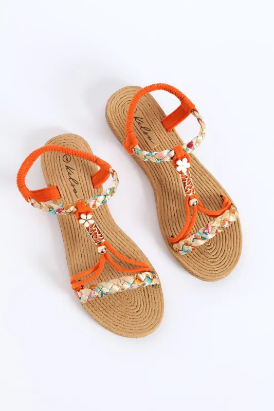 Flower Trim Multistrap Sandal - Multi sold by Edgars