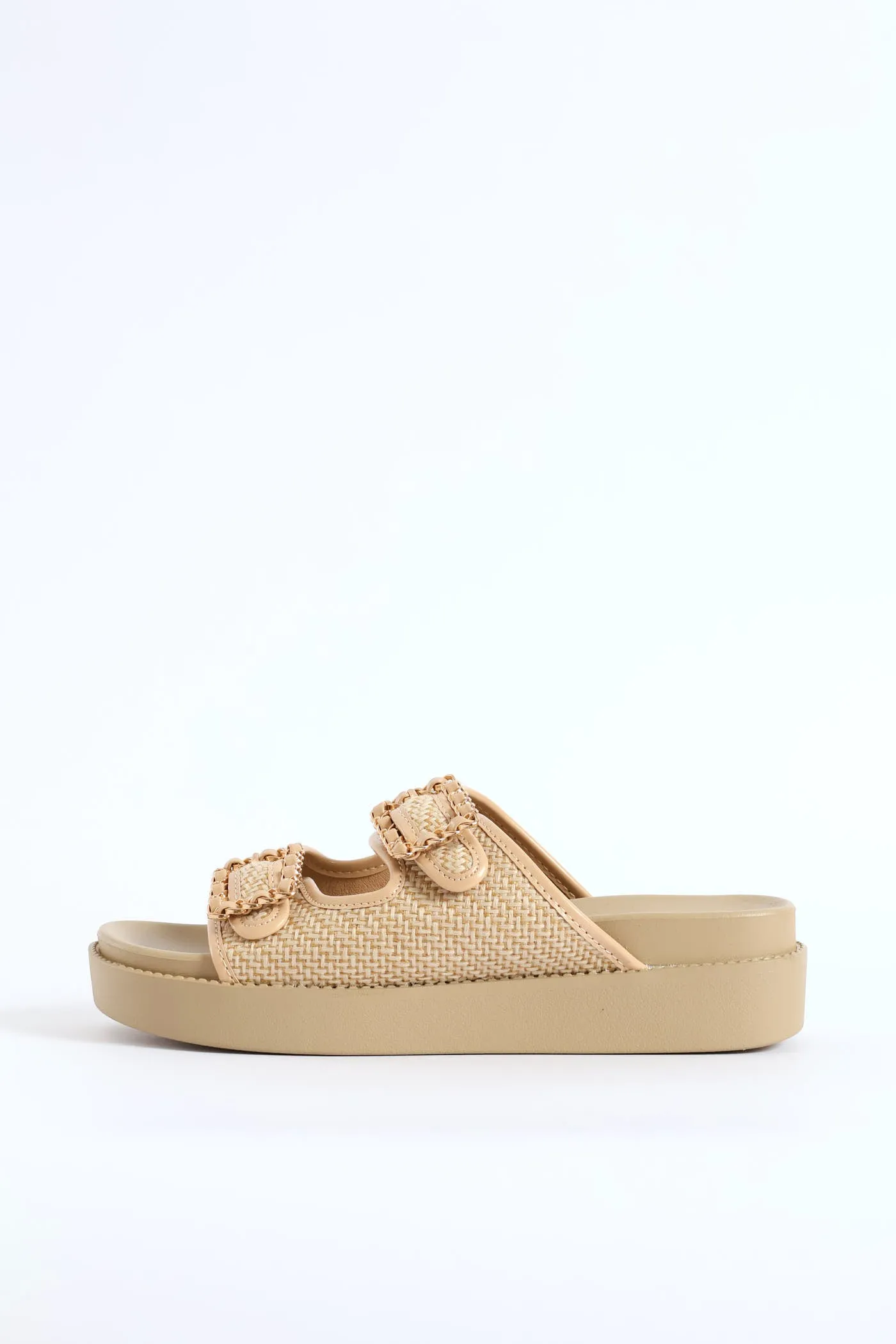 Raffia Double Band Mule On Comfort Outsole - Natural sold by Edgars product image thumbnail 4