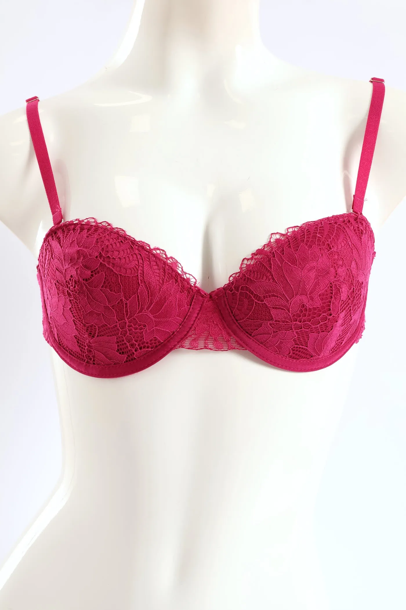 2 Pack Galloon Lace Multi Way Bra - Raspberry/Maroon sold by Edgars