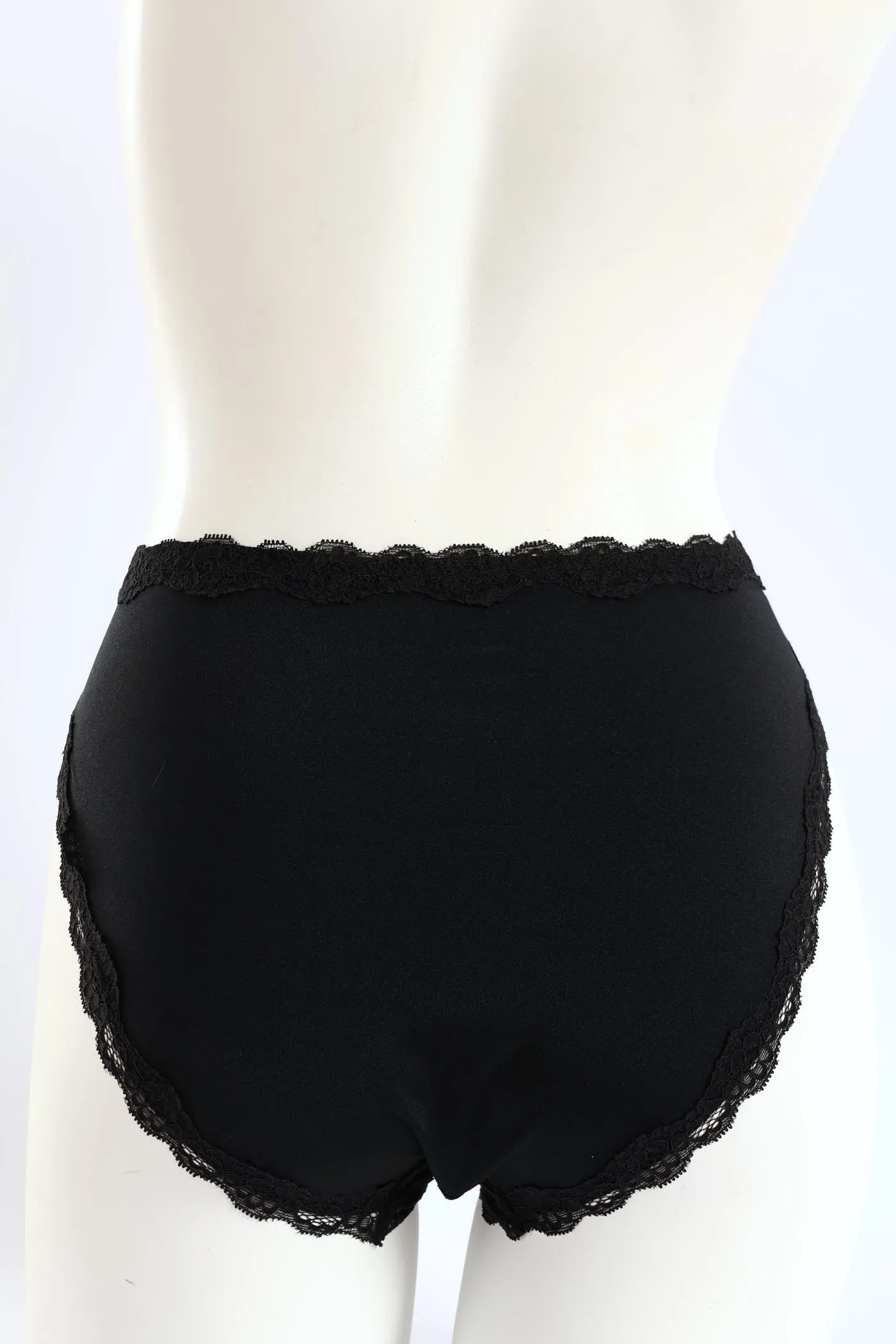 Shiny Microfibre & Lace Front Bikini Panty - Black sold by Edgars product image thumbnail 3
