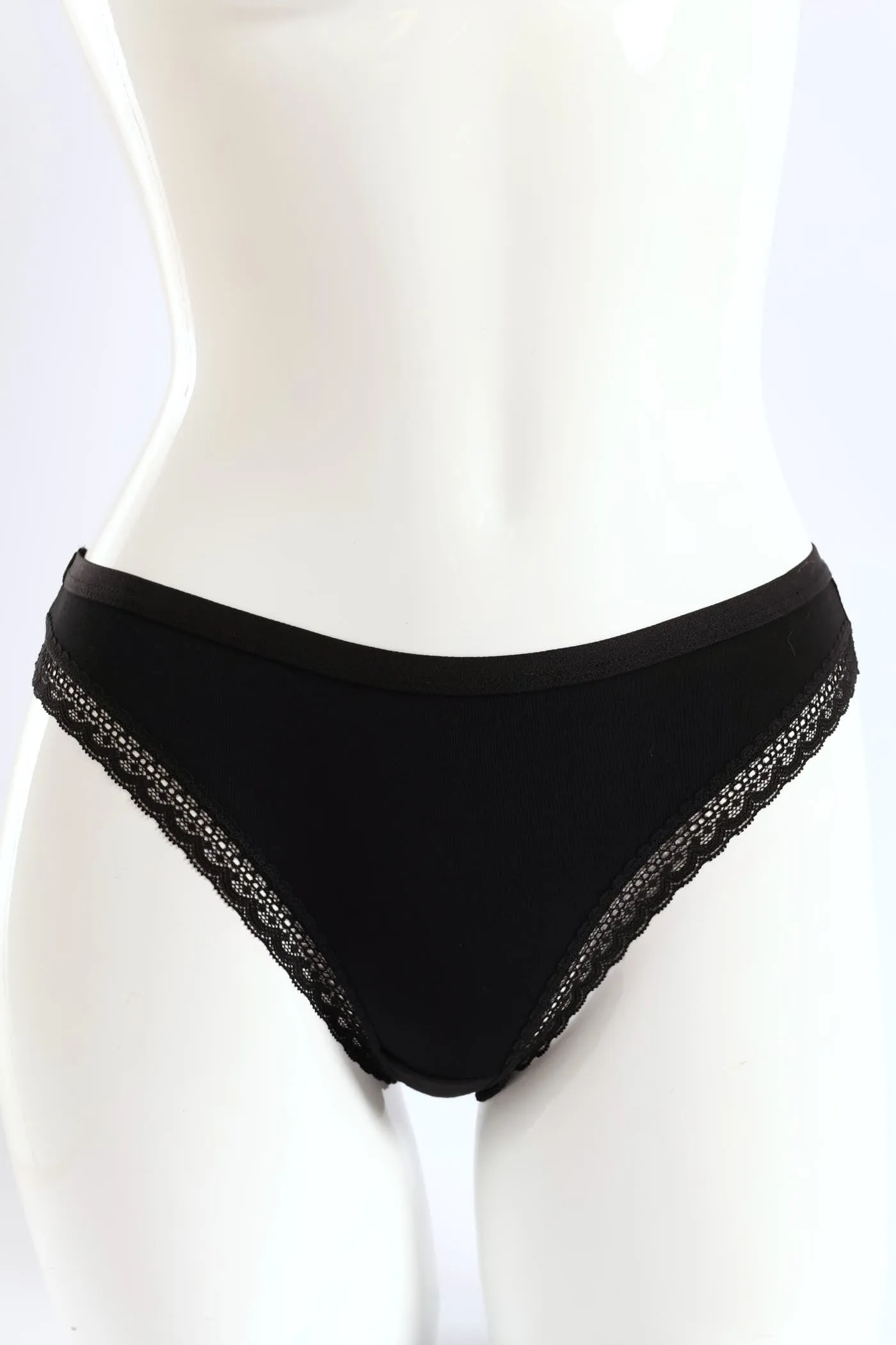 3 Pack Cotton Brazilian Panties - Grey Melange/White/Black sold by Edgars