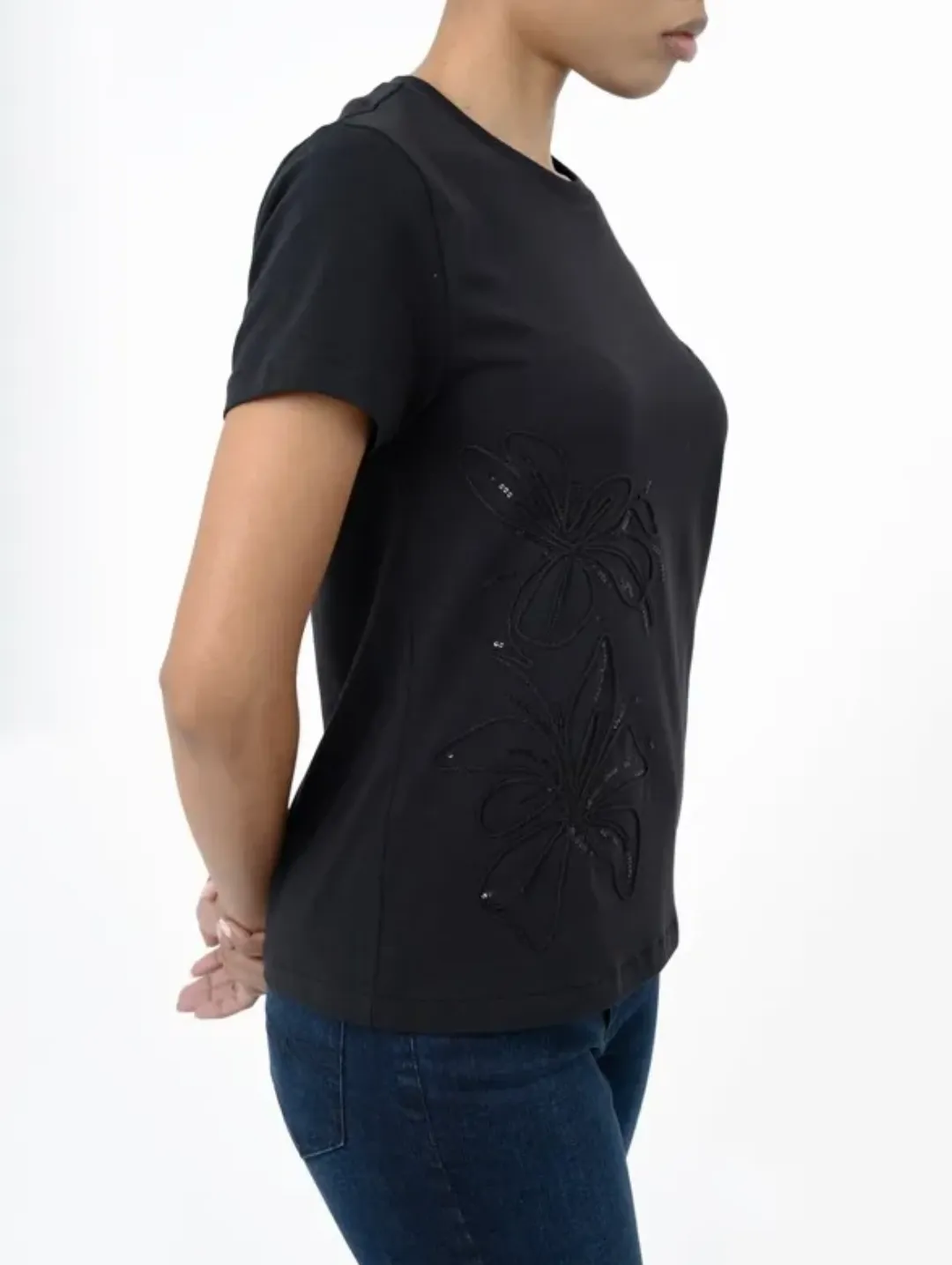 Bella Embroidered T-Shirt - Black sold by Edgars product image thumbnail 3